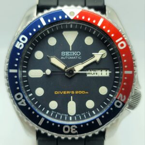 Seiko 7S26-0028 Diver Pepsi Bezel Malaysia Movt Day/Date Automatic Men’s Watch