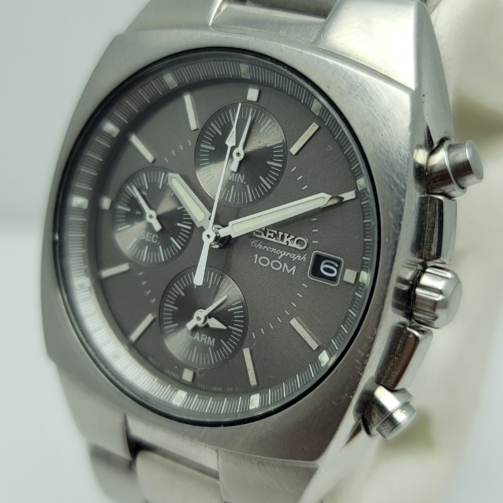 Seiko Chronograph 7T62-0DK0 Alarm Quartz vintage Men's Watch