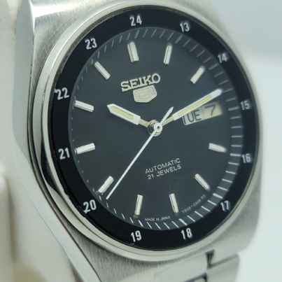 Seiko 5 7S26-3160 Railway Time Automatic Day/Date Vintage Men's Watch