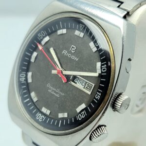 RICOH OCEAN DIVER DAY/DATE AUTOMATIC 2 CROWNS VINATAGE MEN’S WATCH