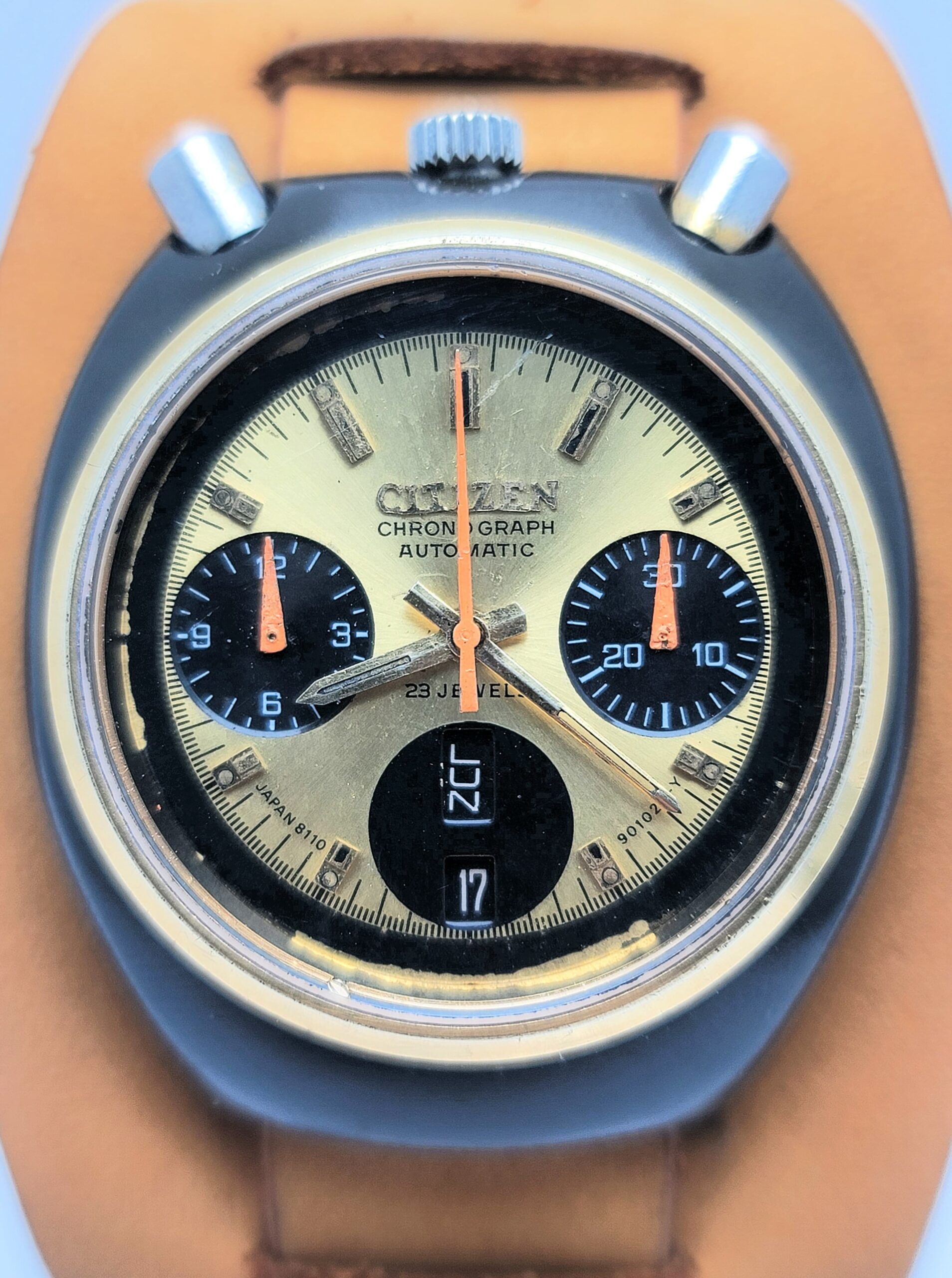 Citizen BullHead 67-9143 Chronograph Automatic 8110A Vintage Men's Watch Citizen BullHead 67-9143 Chronograph Automatic 8110A Vintage Men's Watch