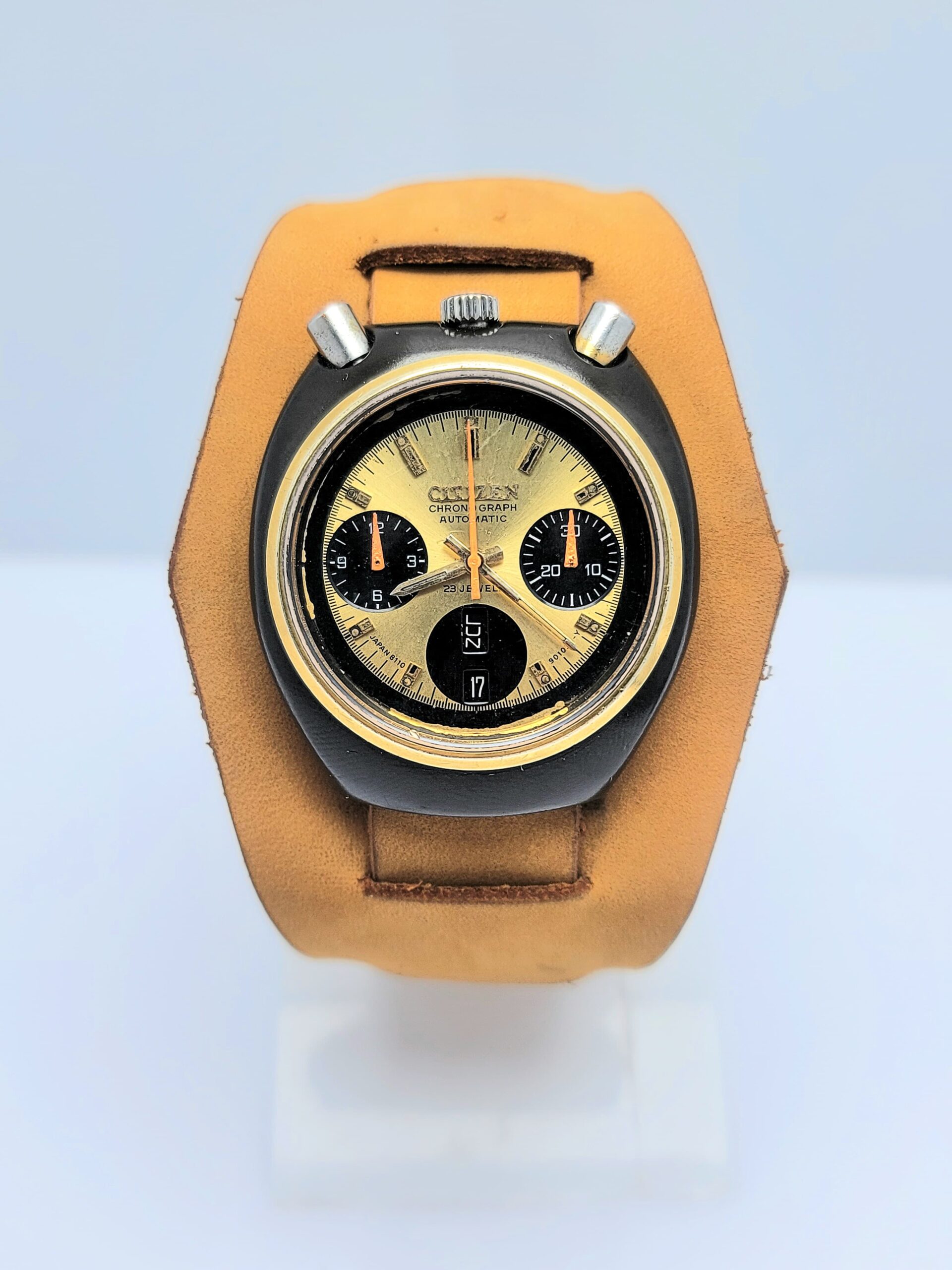 Citizen BullHead 67-9143 Chronograph Automatic 8110A Vintage Men's Watch Citizen BullHead 67-9143 Chronograph Automatic 8110A Vintage Men's Watch