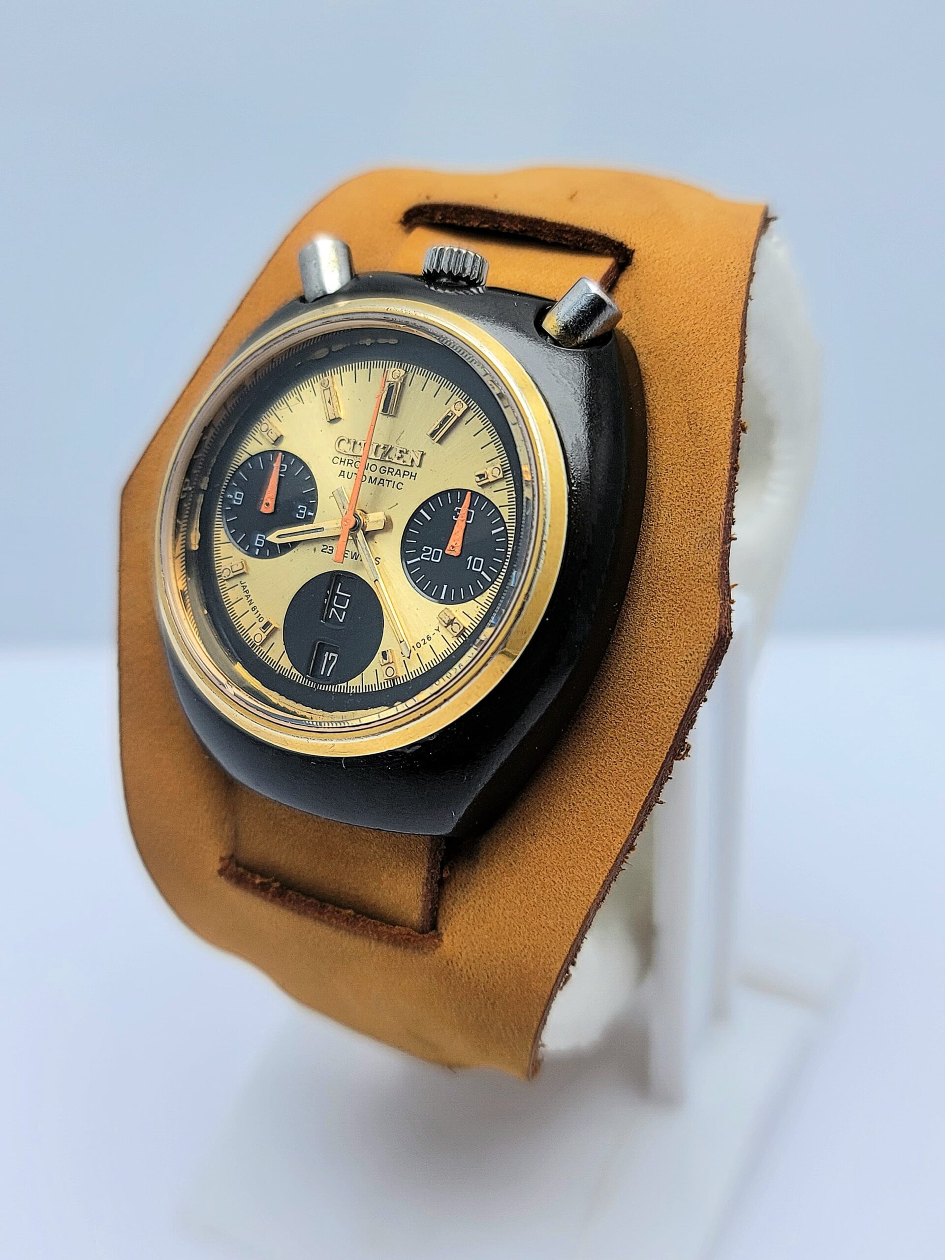 Citizen BullHead 67-9143 Chronograph Automatic 8110A Vintage Men's Watch Citizen BullHead 67-9143 Chronograph Automatic 8110A Vintage Men's Watch