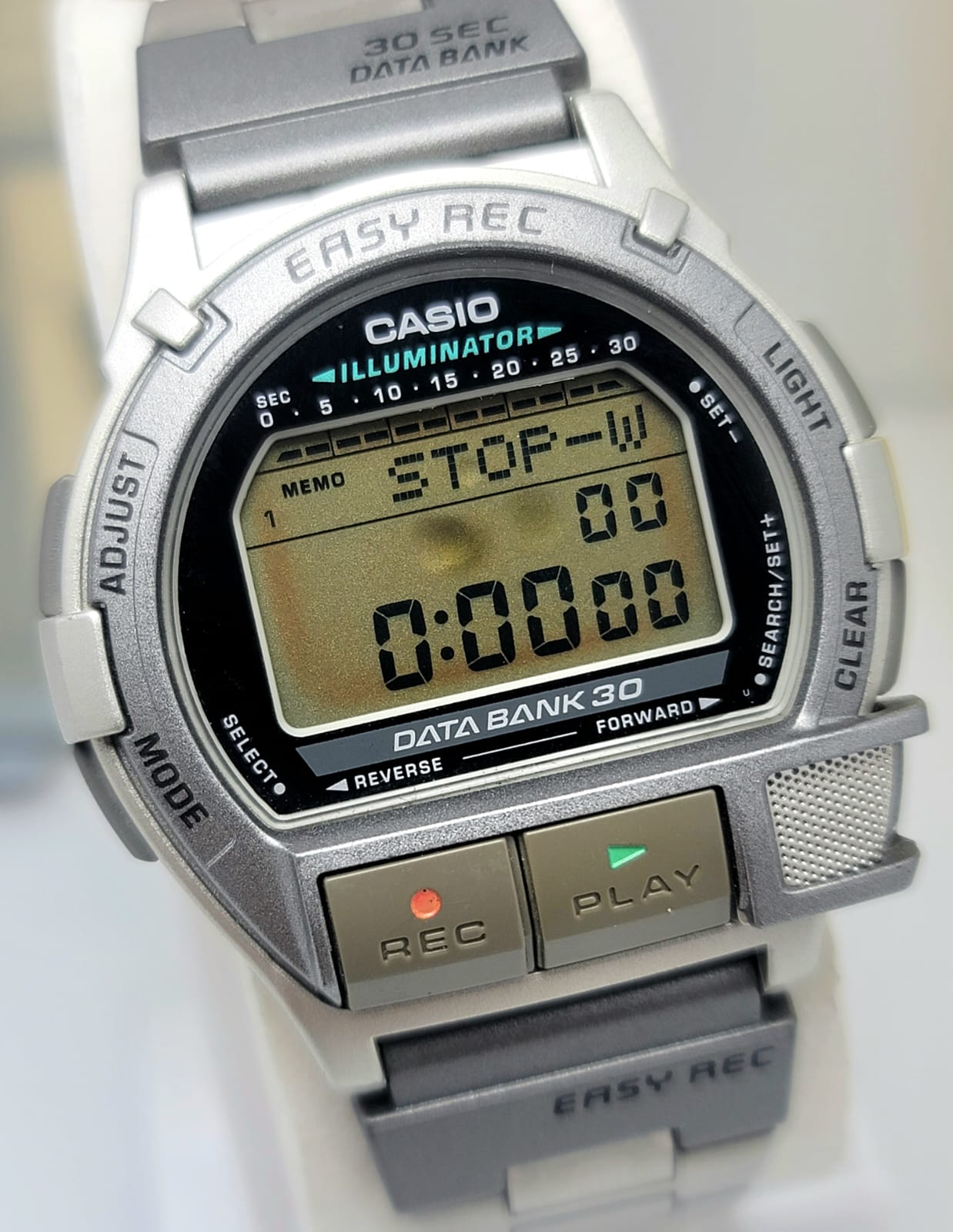 Casio Data Bank DB-V300 Voice Recorder 1590 Digital Vintage Men's Watch Casio Data Bank DB-V300 Voice Recorder 1590 Digital Vintage Men's Watch