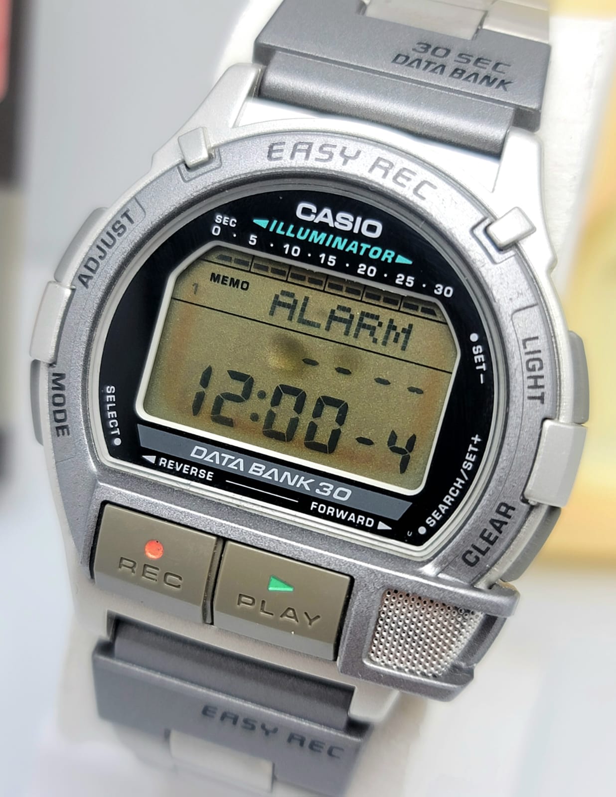 Casio Data Bank DB-V300 Voice Recorder 1590 Digital Vintage Men's Watch Casio Data Bank DB-V300 Voice Recorder 1590 Digital Vintage Men's Watch