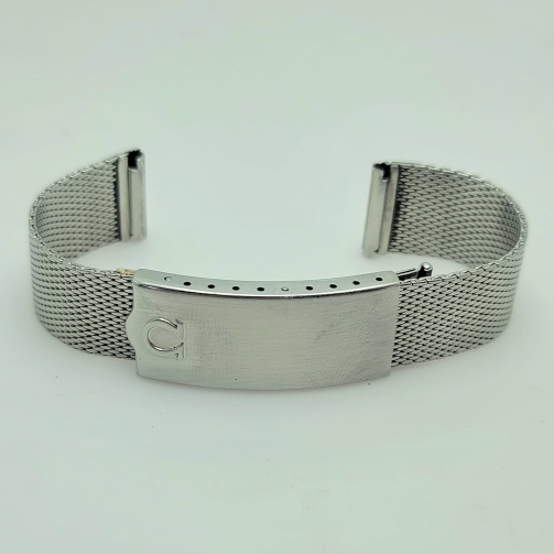 18 MM Omega Chronostop Geneve 146.009 Vintage Men's Watch Mesh Bracelet 20.32