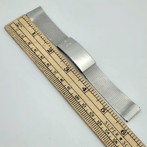 18 MM Omega Chronostop Geneve 146.009 Vintage Men's Watch Mesh Bracelet 20.32