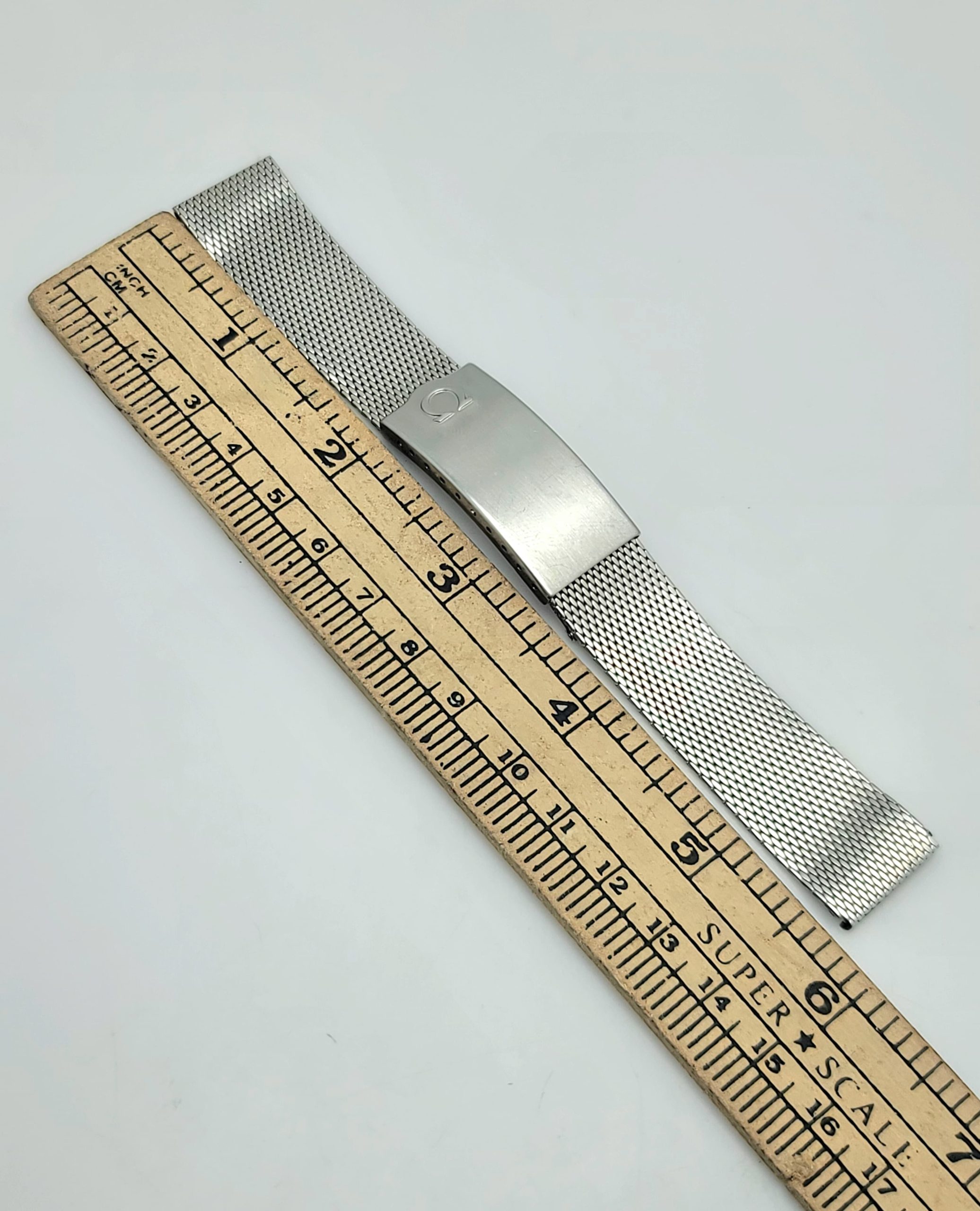 18 MM Omega Chronostop Geneve 146.009 Vintage Men's Watch Mesh Bracelet 20.32