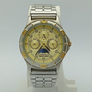 Seiko Alba Field Gear V33F-6A80 Moon Phase Quartz Vintage Men’s Watch