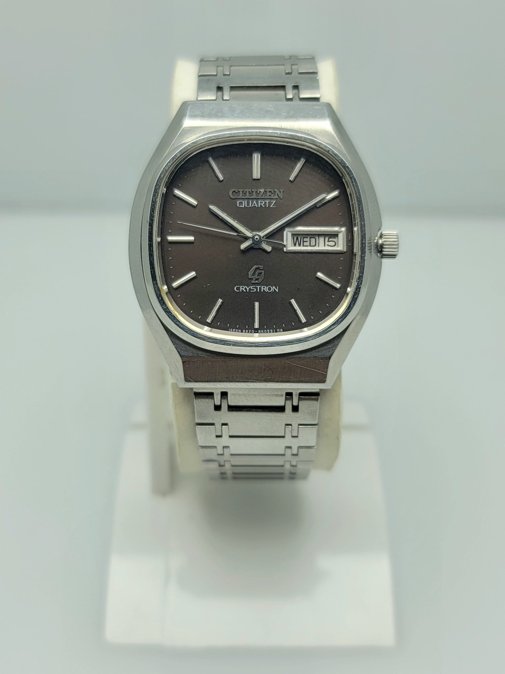 Citizen Quartz Crystron 60-0636 Day/Date Vintage Men's Watch