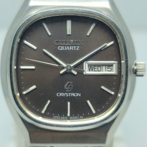 Citizen Quartz Crystron 60-0636 Day/Date Vintage Men’s Watch