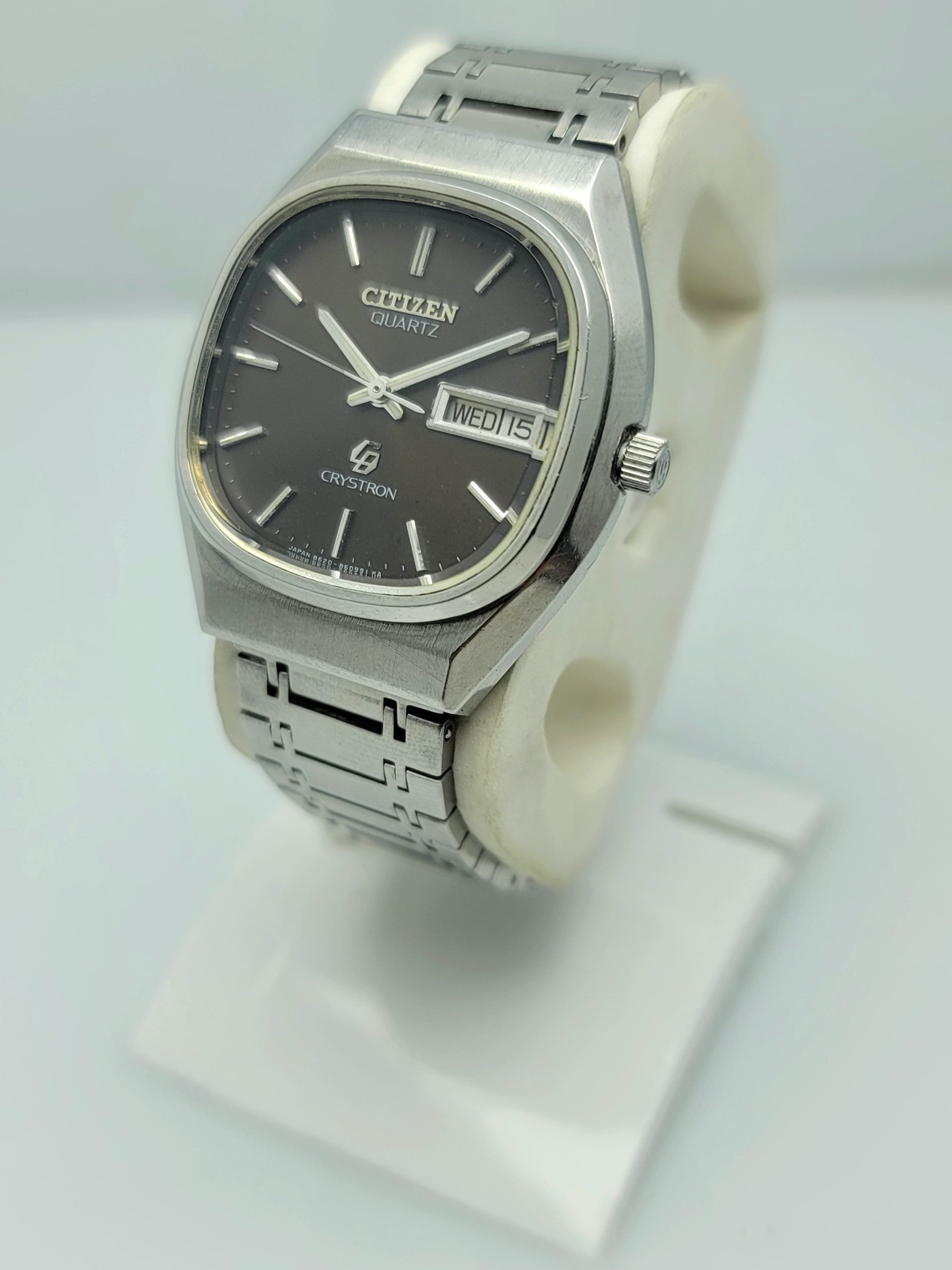 Citizen Quartz Crystron 60-0636 Day/Date Vintage Men's Watch