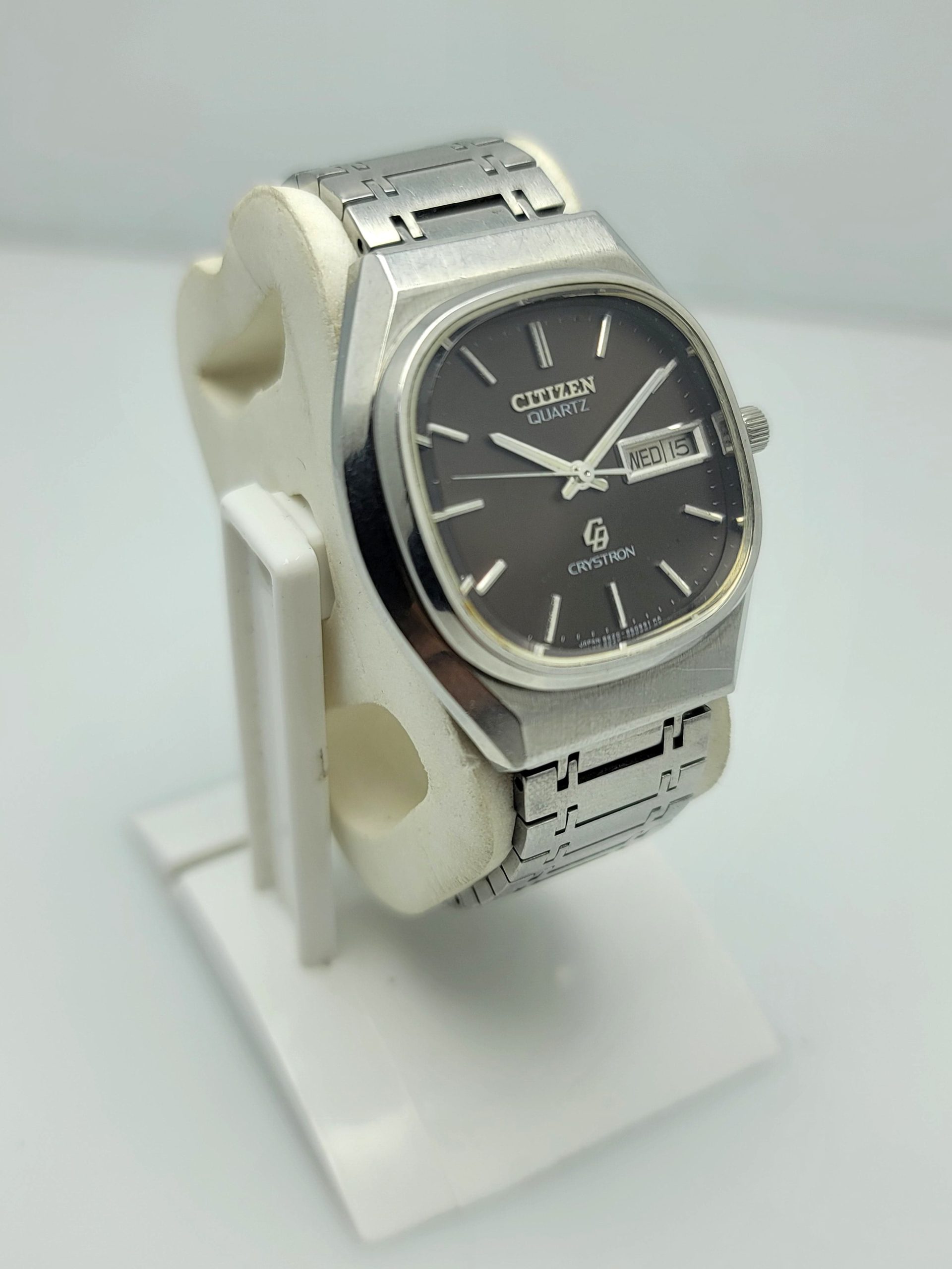 Citizen Quartz Crystron 60-0636 Day/Date Vintage Men's Watch