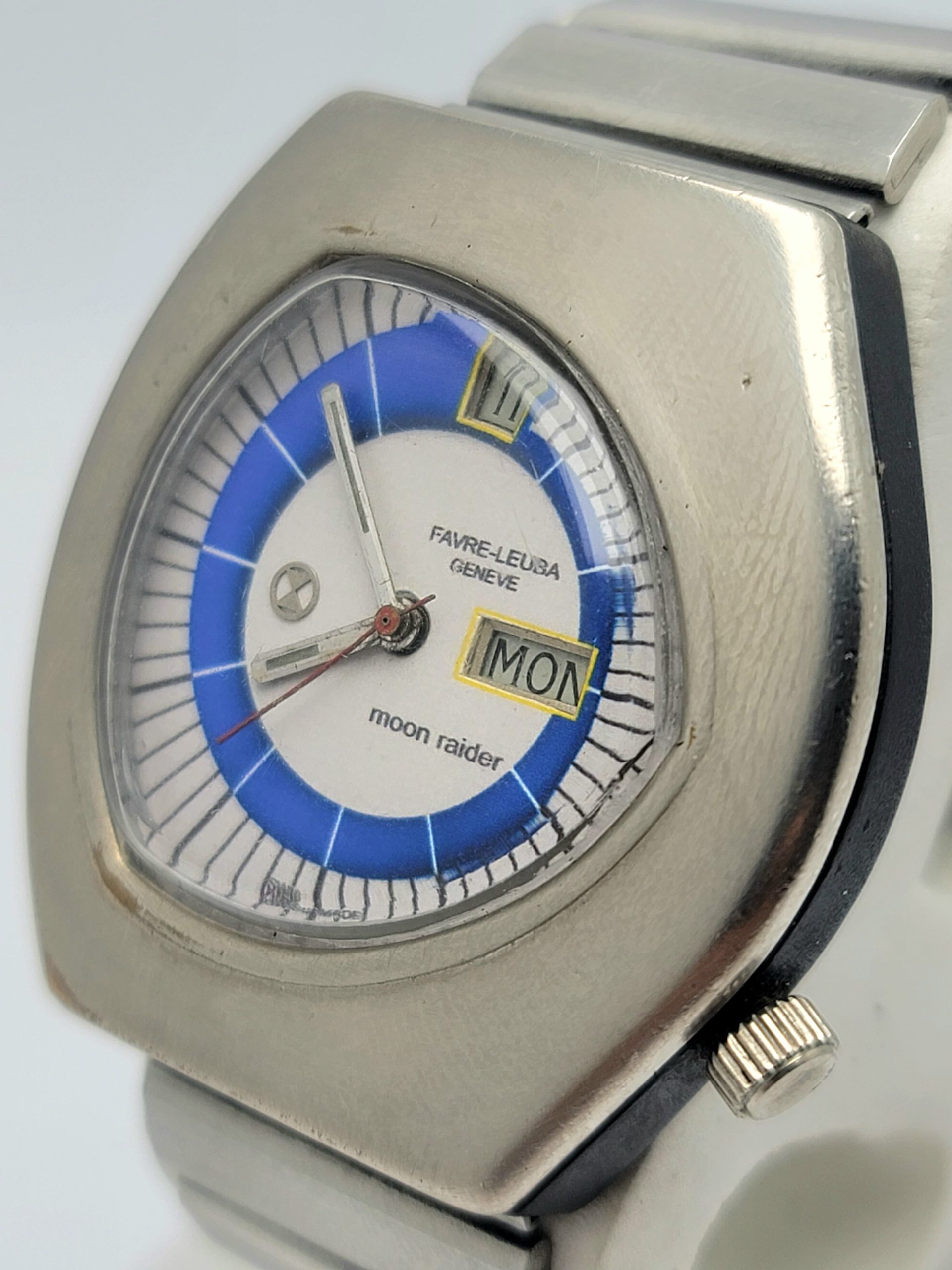 Favre Leuba Geneve Moon Raider Day/Date Automatic Vintage Men's Watch - Image 4
