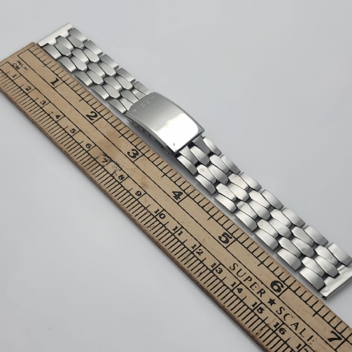 18 mm Ricoh Coffin Links Stainless Steel Vintage Men's Watch Bracelet