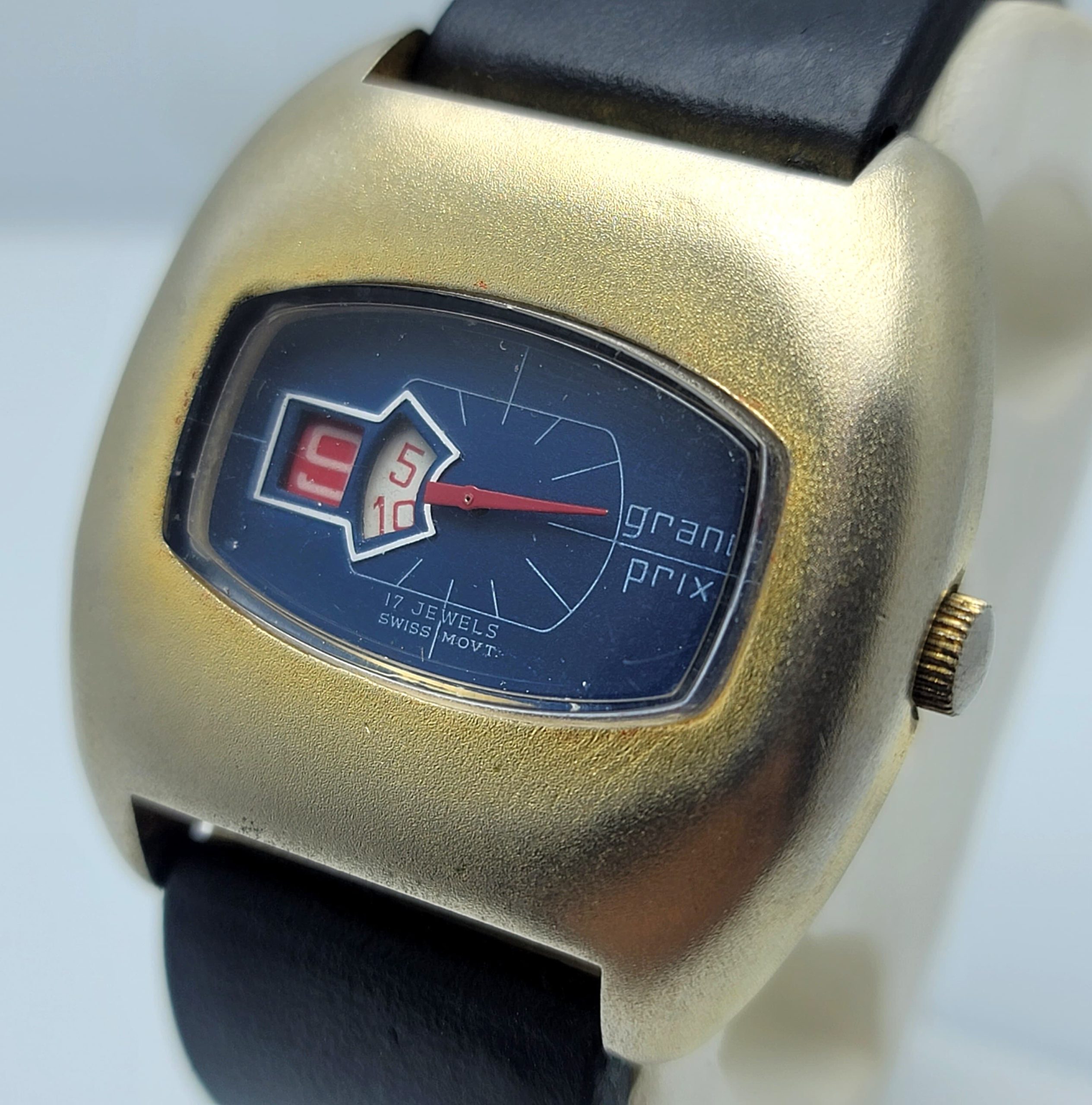 Grand Prix Jump Hour Manual Winding Digital Vintage Men's Watch - Image 5