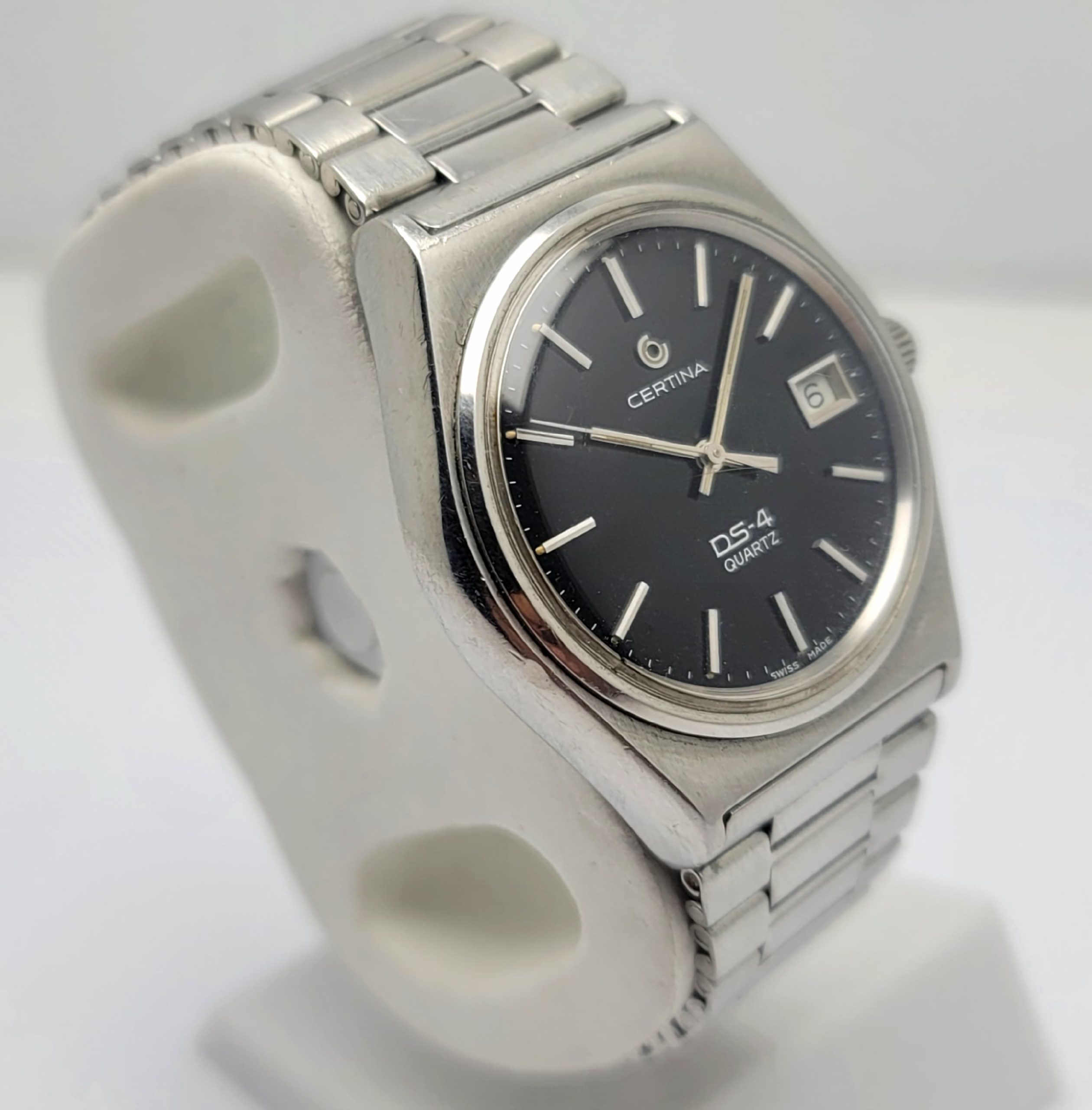 Certina DS-4 Turtle Back Black Dial Quartz Vintage Men's Watch