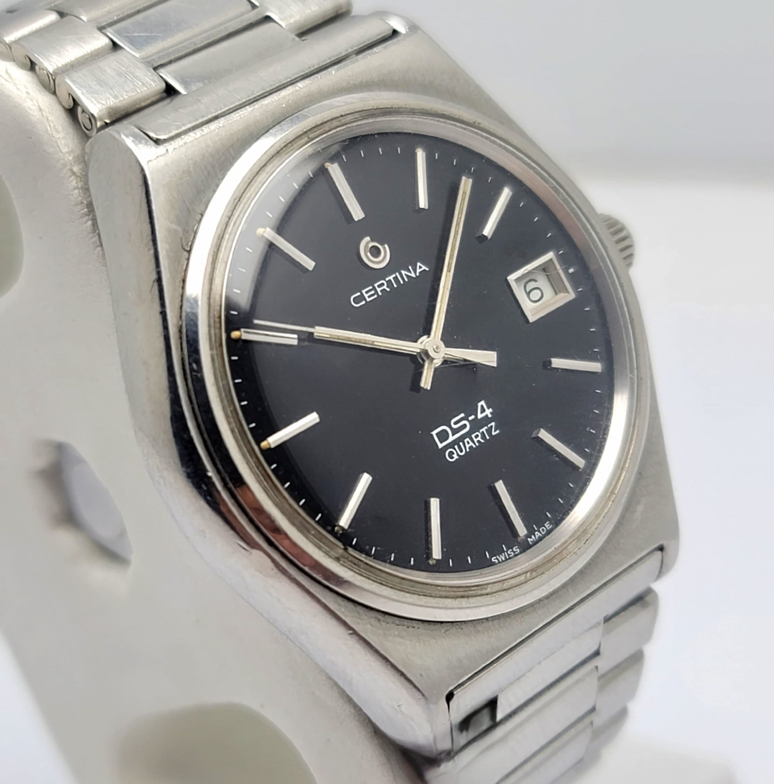 Certina DS-4 Turtle Back Black Dial Quartz Vintage Men's Watch