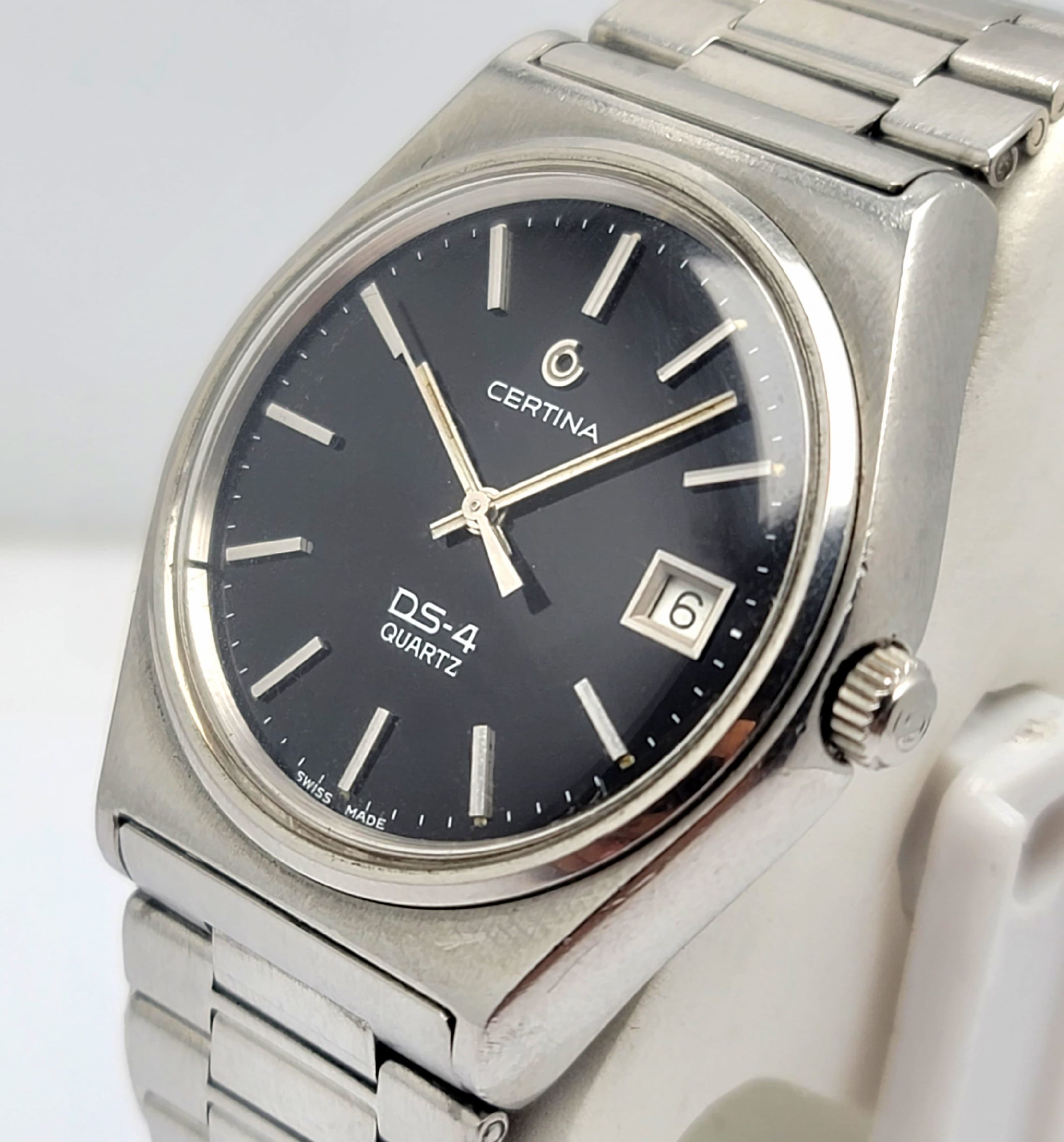 Certina DS-4 Turtle Back Black Dial Quartz Vintage Men's Watch