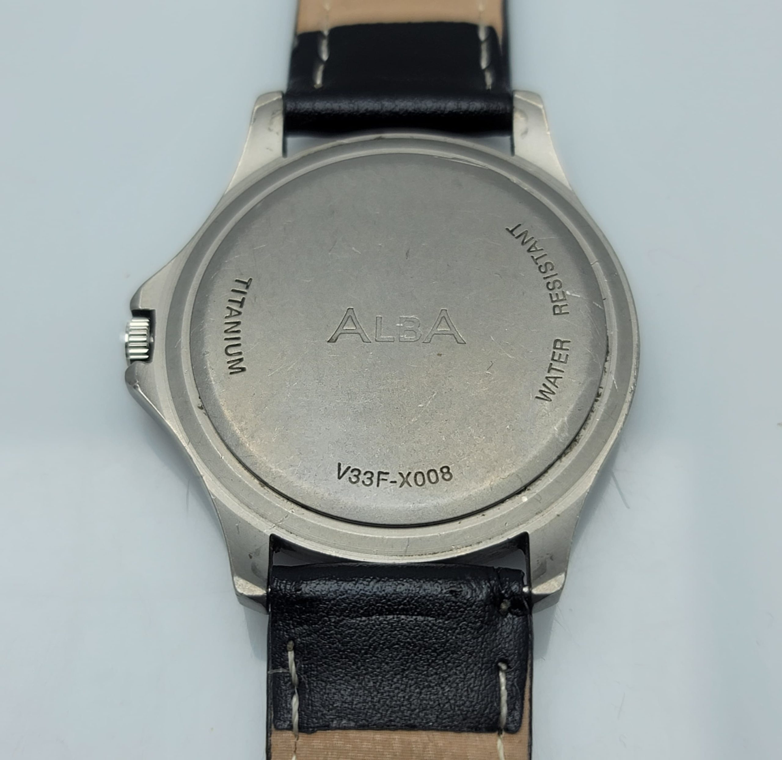 Seiko Alba Moon Phase V337-X008 Quartz Titanium Vintage Men's Watch - Image 8
