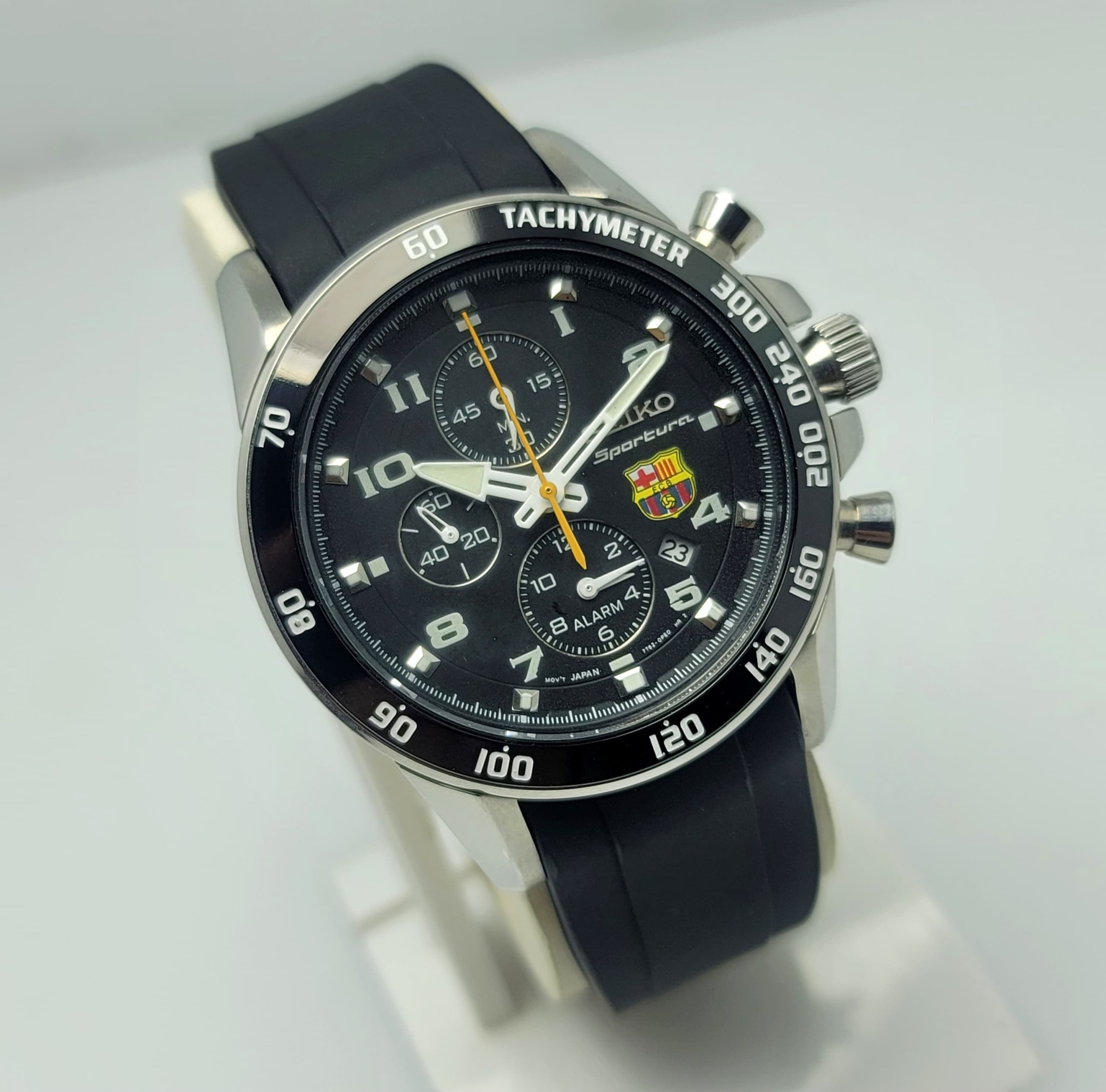 SEIKO SPORTURA 7T62-0KV0 CHRONOGRAPH FC BARCELONA MEN'S WATCH - Image 3