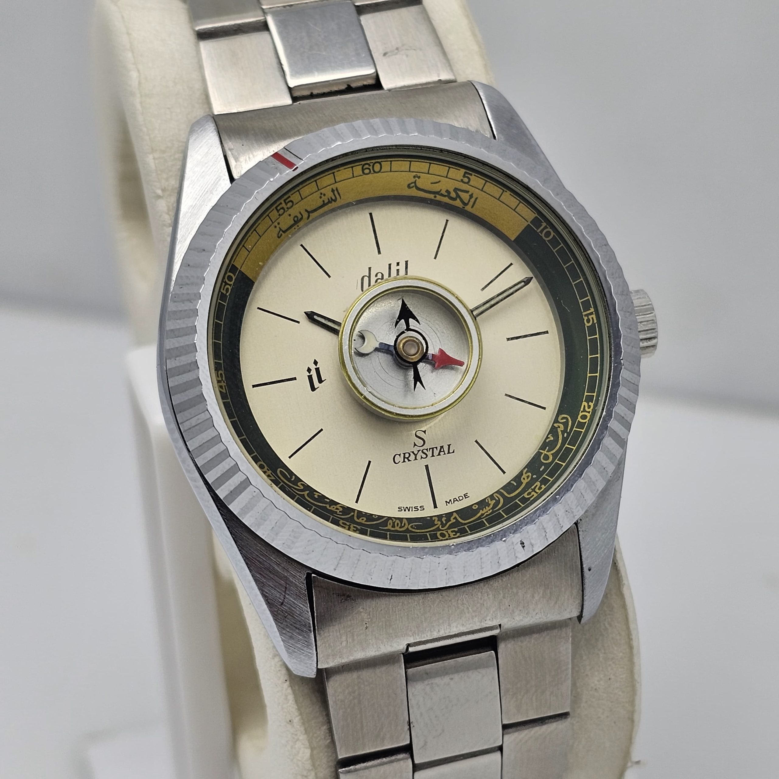 Dalil Crystal Manual Winding Muslim Compass Vintage Men's Watch - Image 5