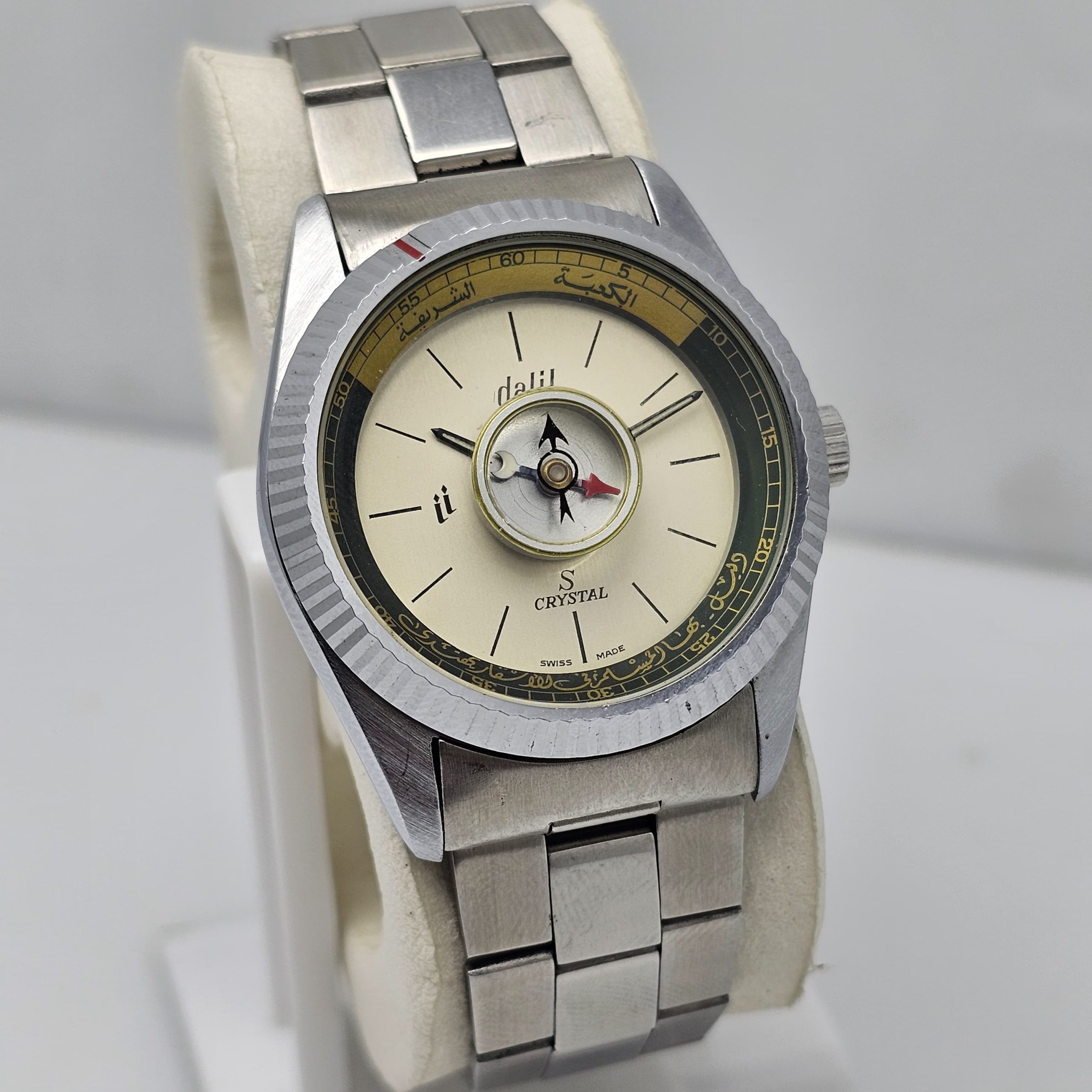 Dalil Crystal Manual Winding Muslim Compass Vintage Men's Watch - Image 6