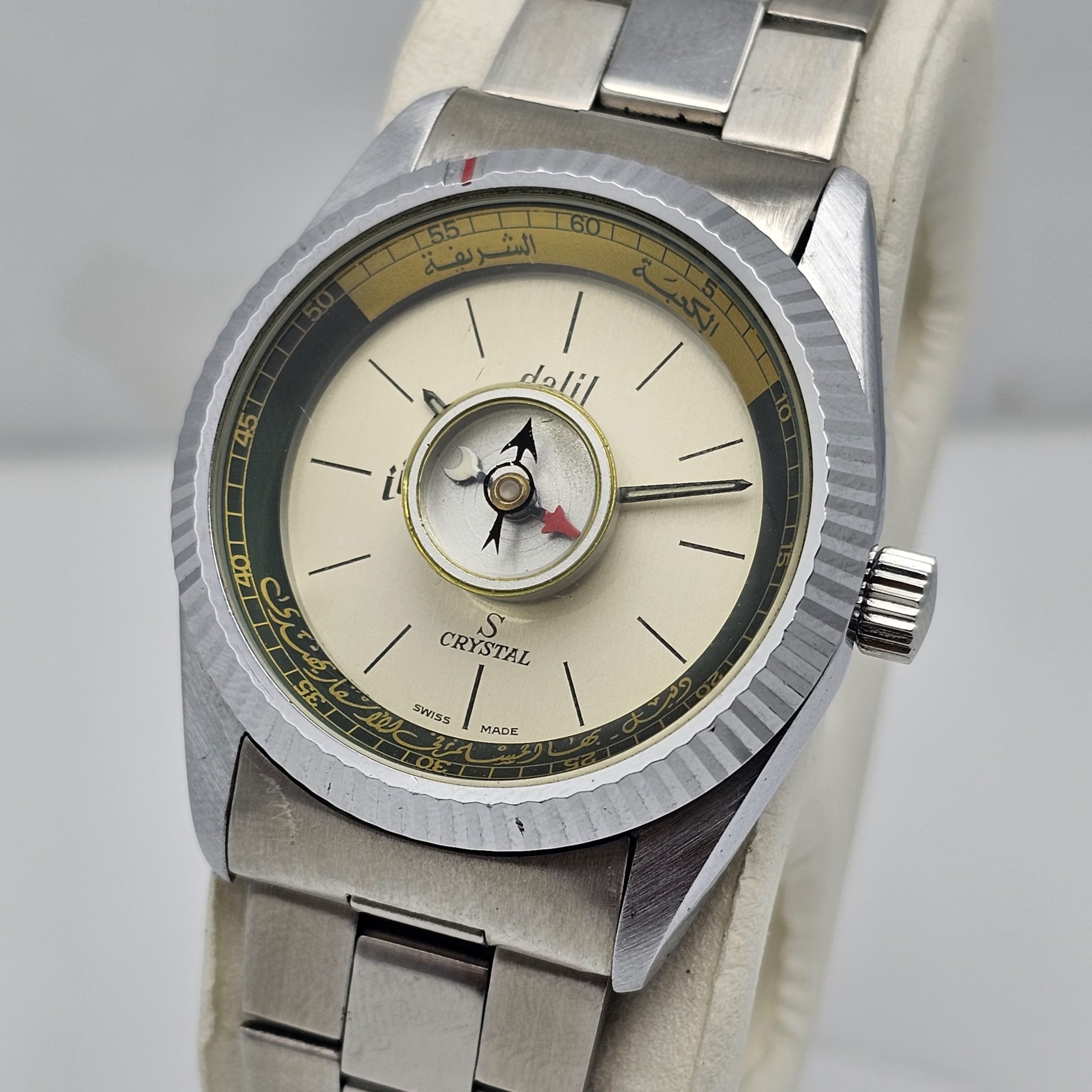 Dalil Crystal Manual Winding Muslim Compass Vintage Men's Watch - Image 2