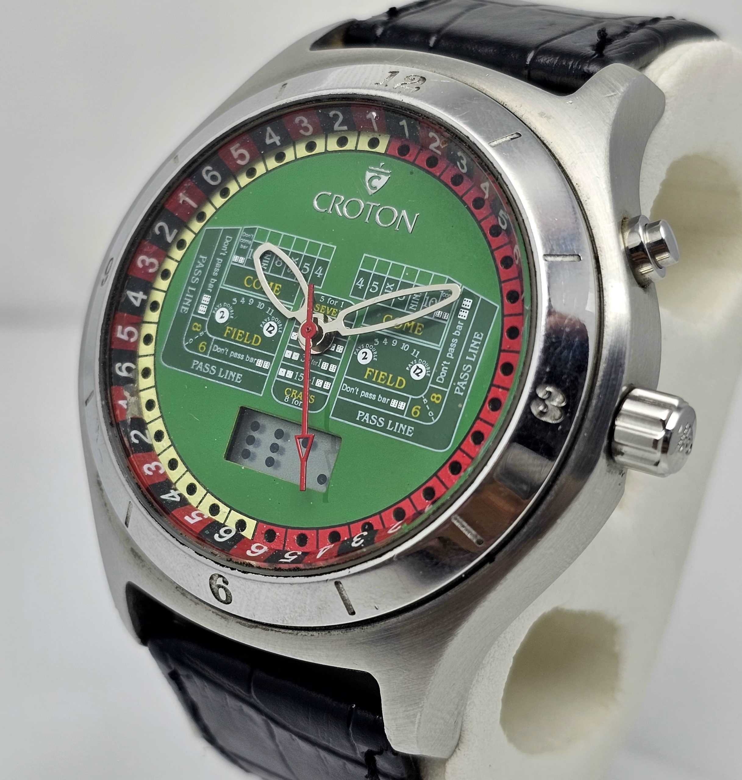 Croton Roulette Casino Game CN307297 Ana-Digi Quartz Vintage Men's Watch