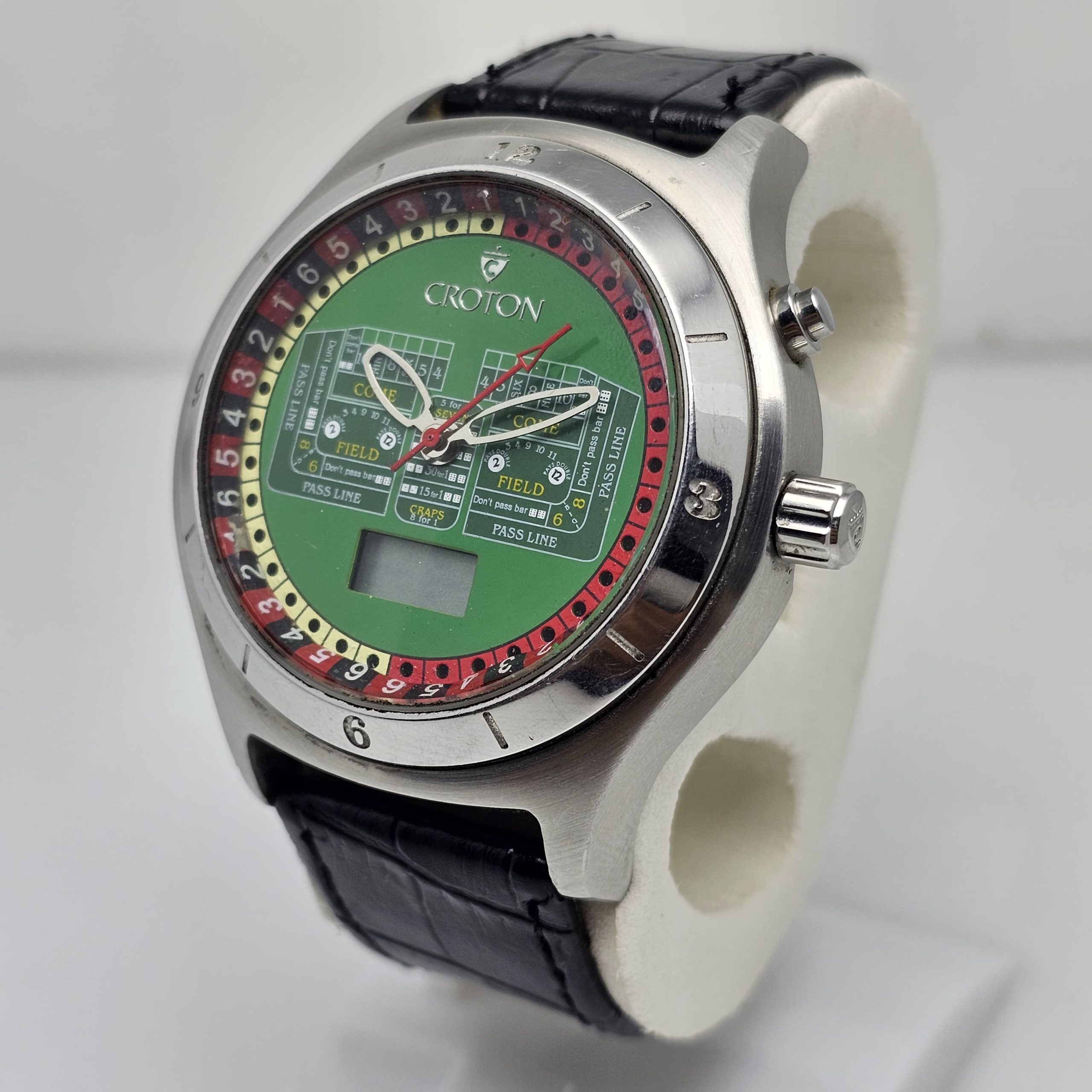 Croton Roulette Casino Game CN307297 Ana-Digi Quartz Vintage Men's Watch