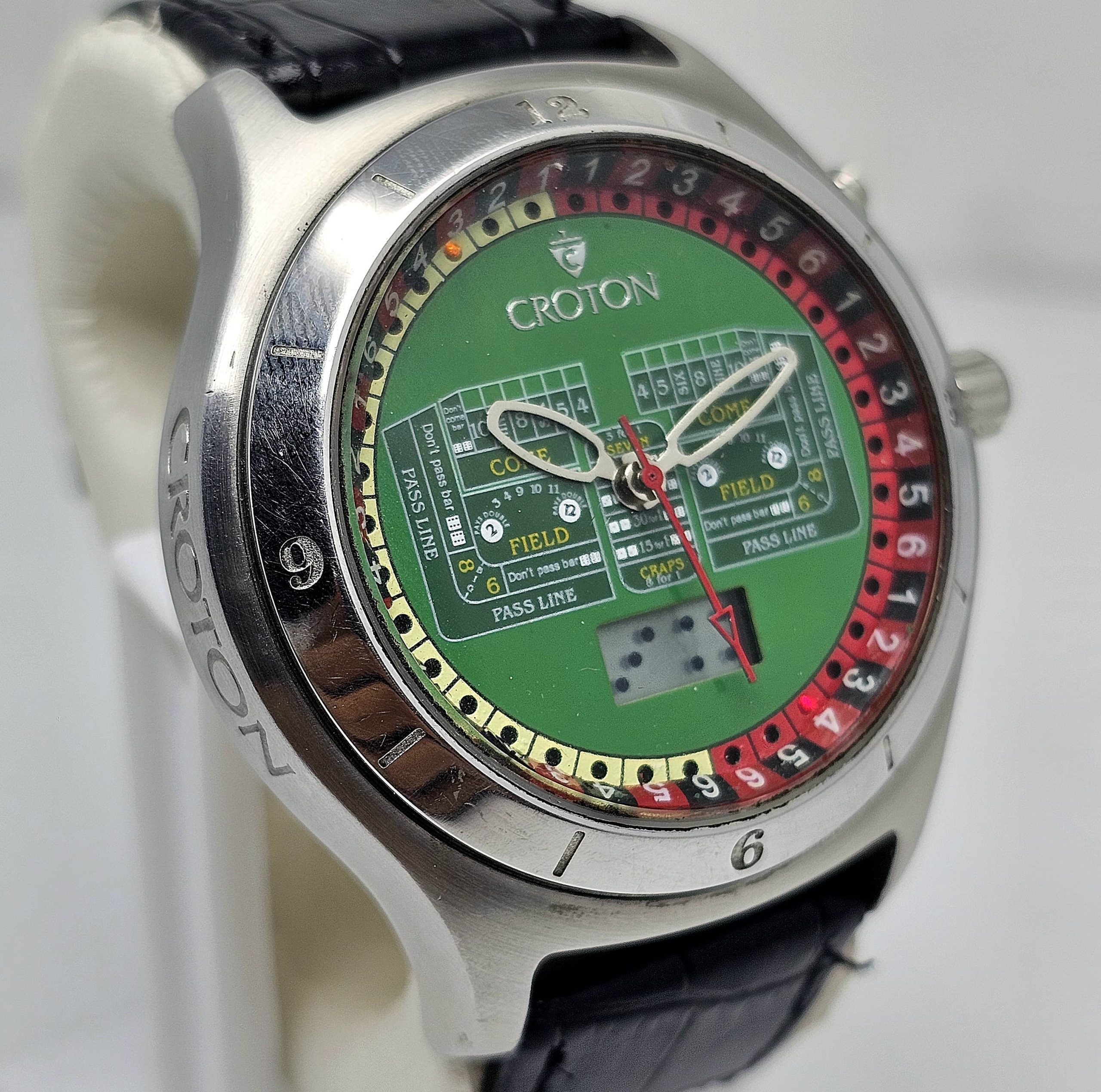 Croton Roulette Casino Game CN307297 Ana-Digi Quartz Vintage Men's Watch