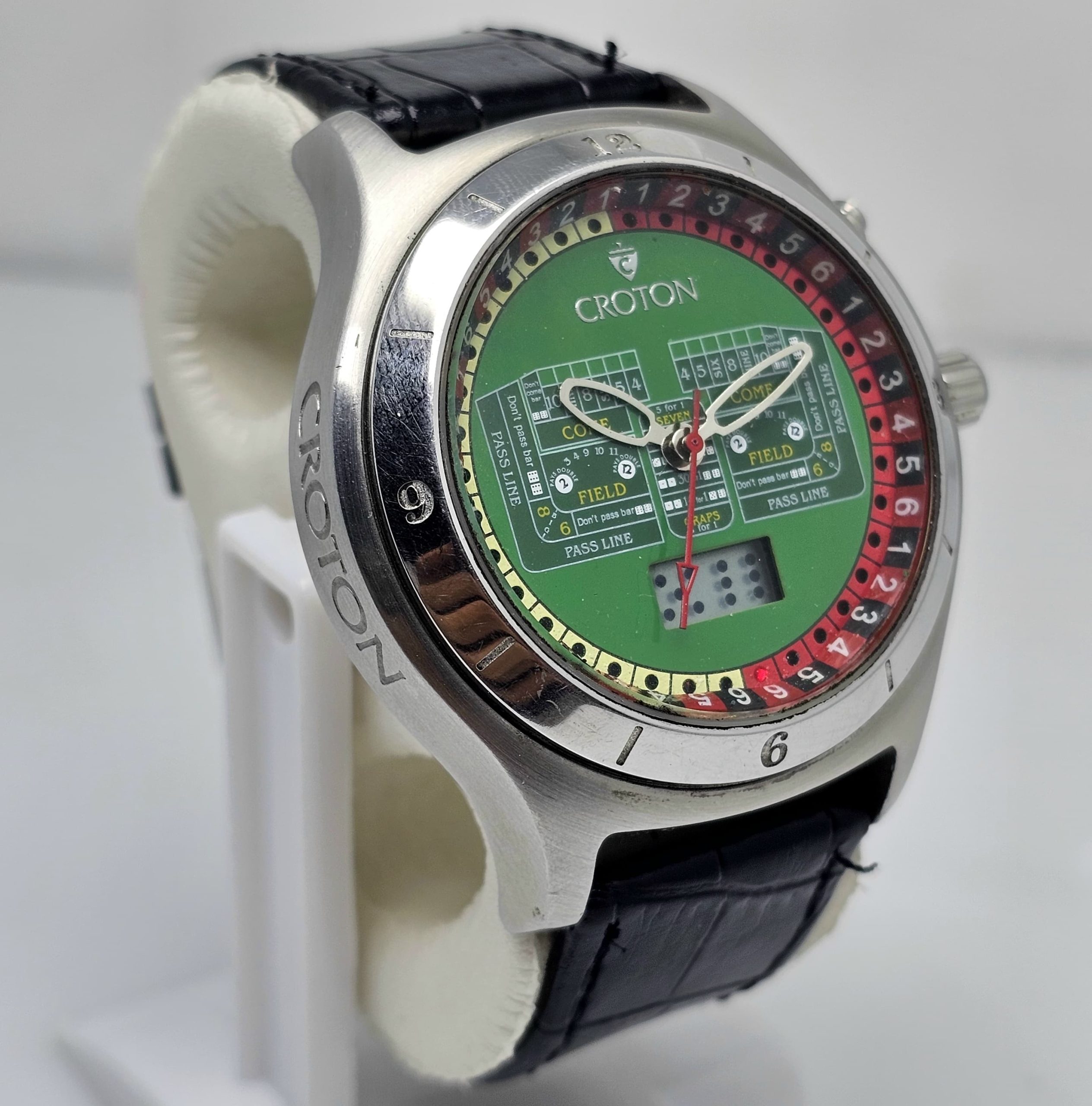 Croton Roulette Casino Game CN307297 Ana-Digi Quartz Vintage Men's Watch