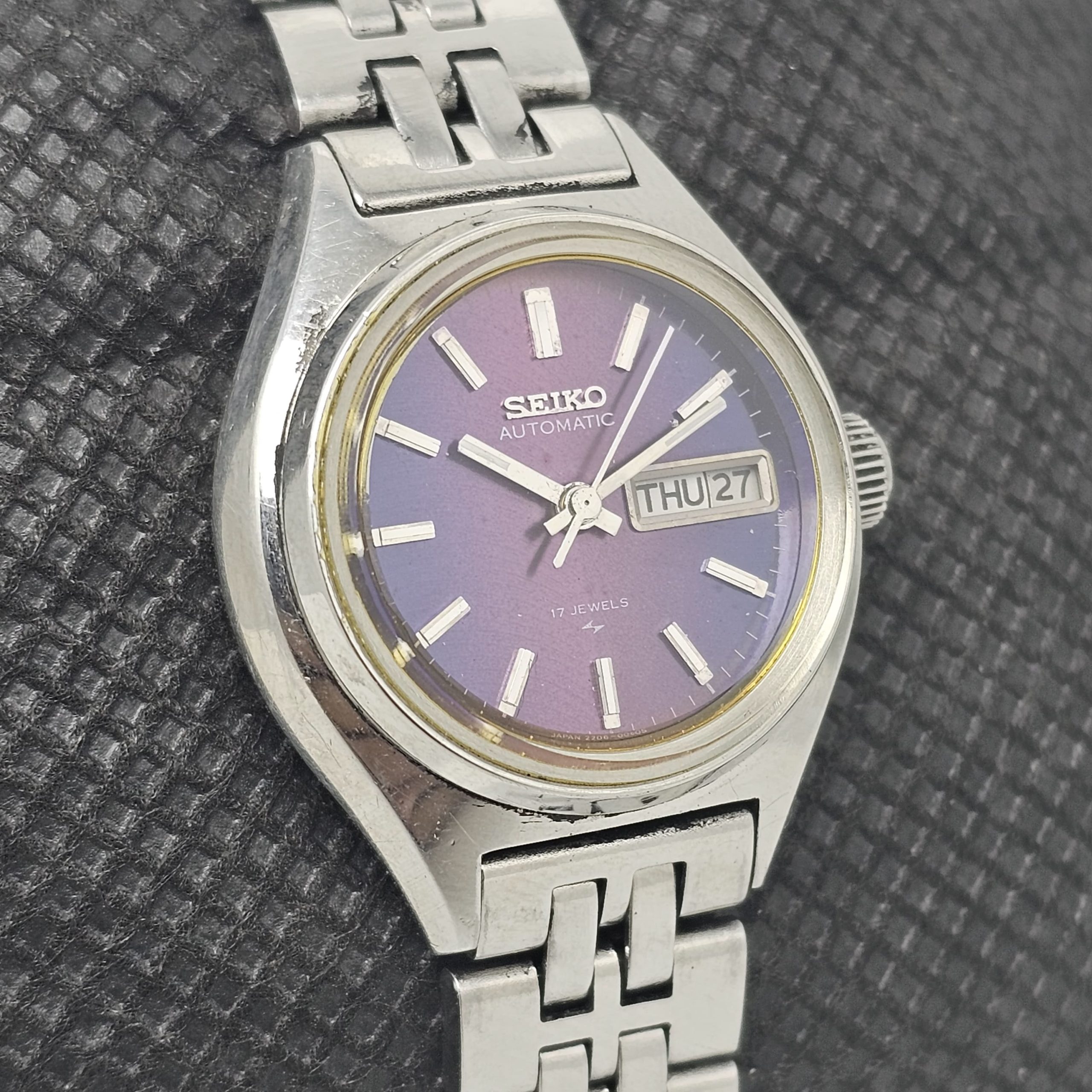 Seiko Automatic 2206-0390 Day/Date Vintage Women's Watch