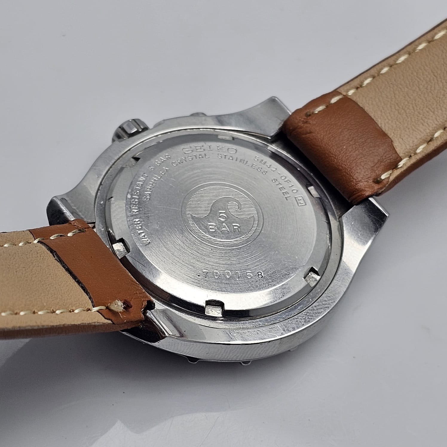 SEIKO KINETIC 5M42-0F10 RAILWAY TIME VINTAGE MEN'S WATCH - Image 9