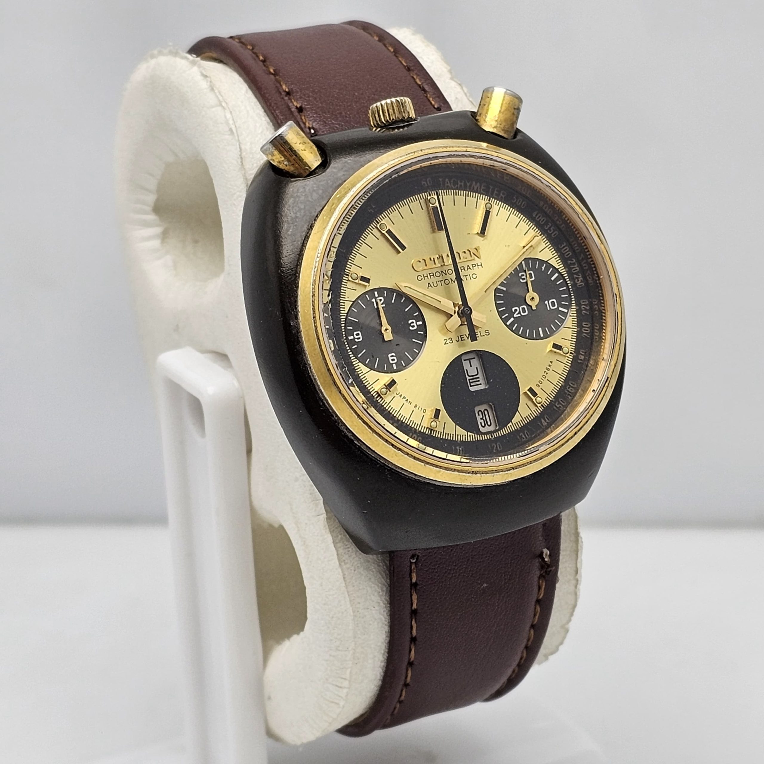 Citizen Bullhead 67-9143 Chronograph 8110A Automatic Vintage Men's Watch - Image 3