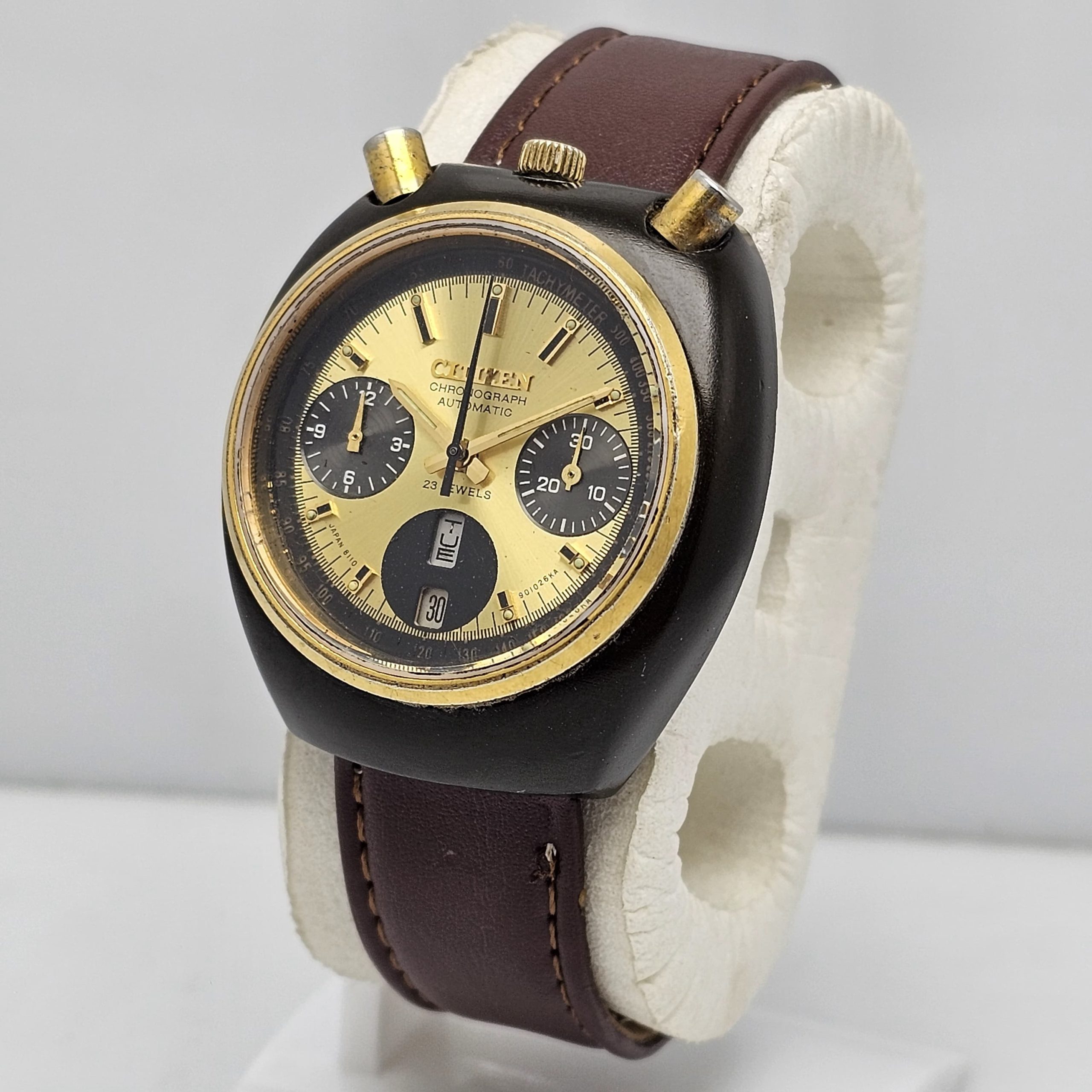 Citizen Bullhead 67-9143 Chronograph 8110A Automatic Vintage Men's Watch - Image 5