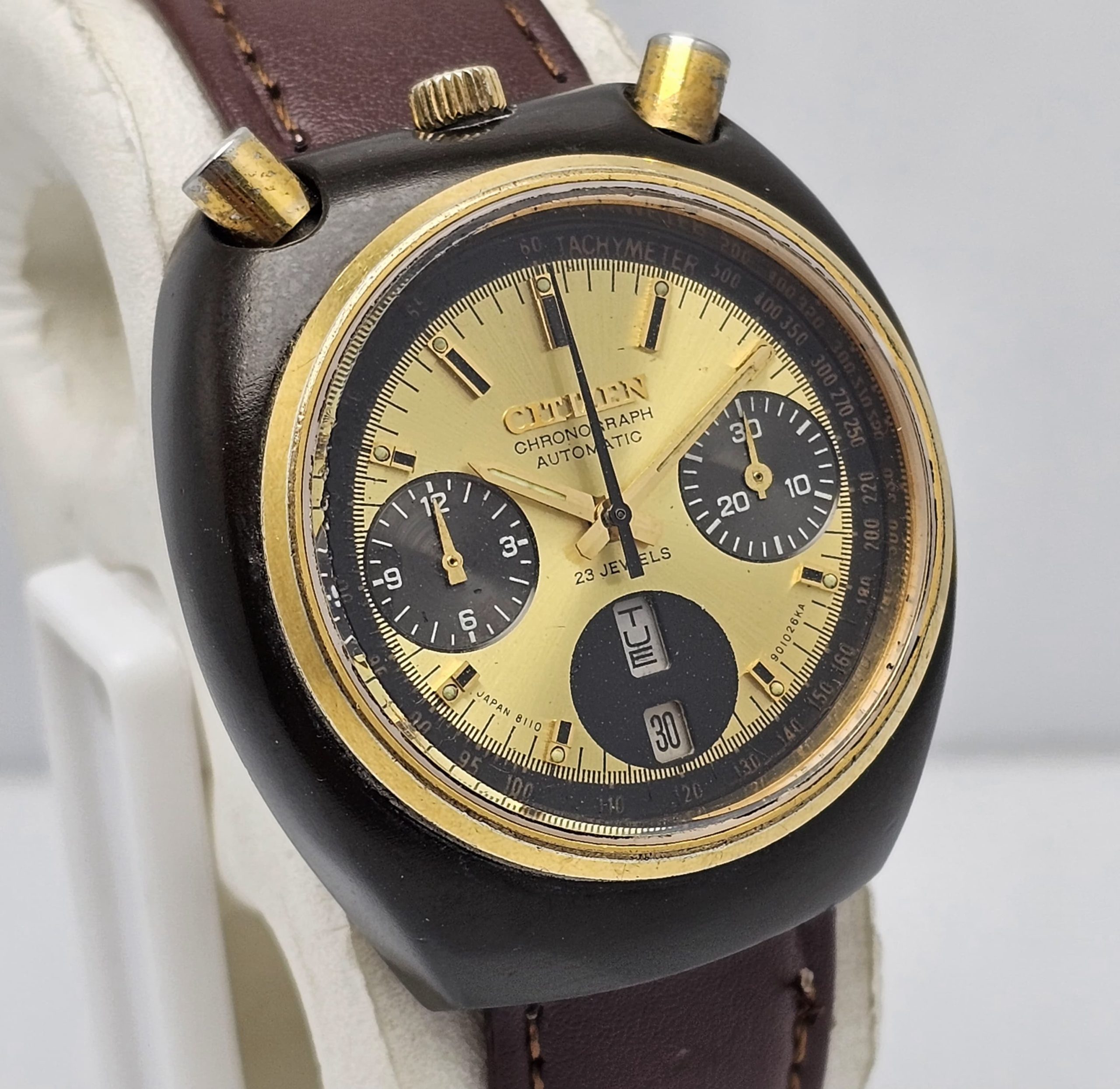 Citizen Bullhead 67-9143 Chronograph 8110A Automatic Vintage Men's Watch - Image 2