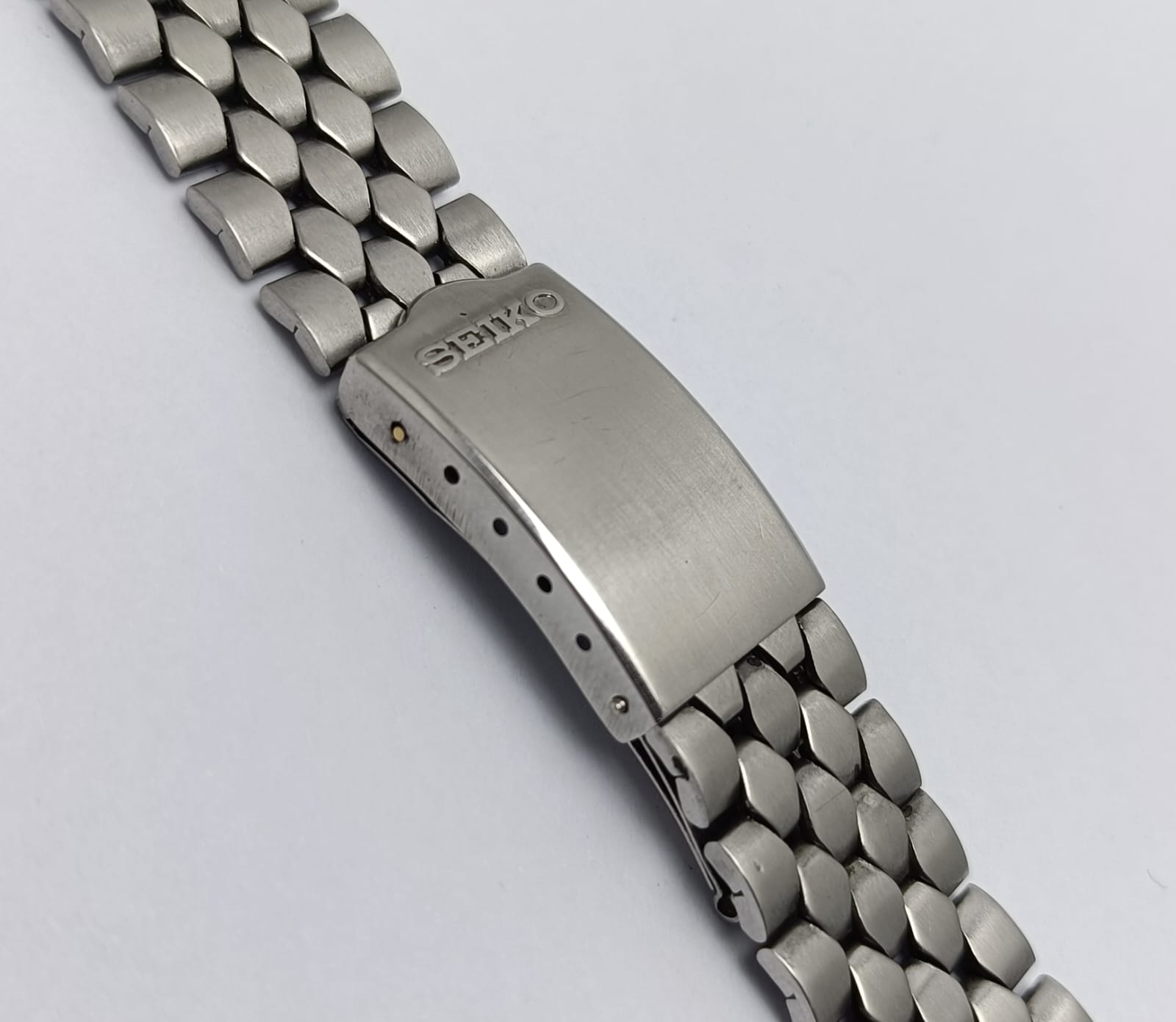 19 MM Seiko Bell-Matic 4006-6000 Coffin Links Vintage Men's Watch Bracelet - Image 4