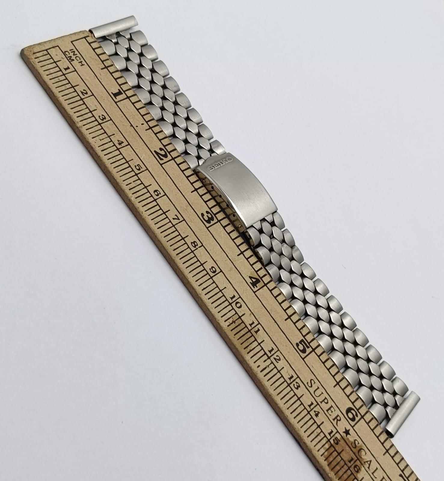 19 MM Seiko Bell-Matic 4006-6000 Coffin Links Vintage Men's Watch Bracelet - Image 3