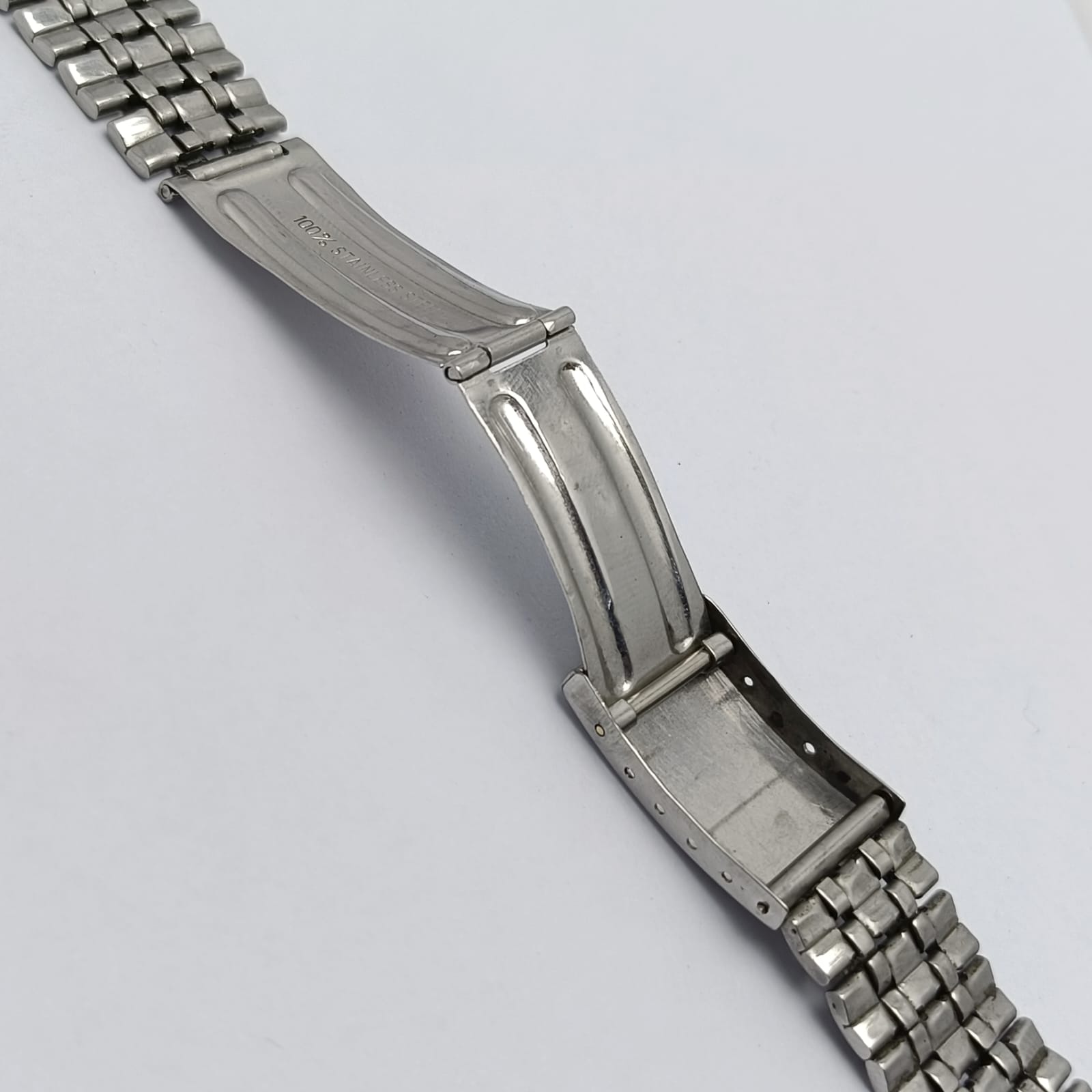19 MM Seiko Bell-Matic 4006-6000 Coffin Links Vintage Men's Watch Bracelet - Image 8