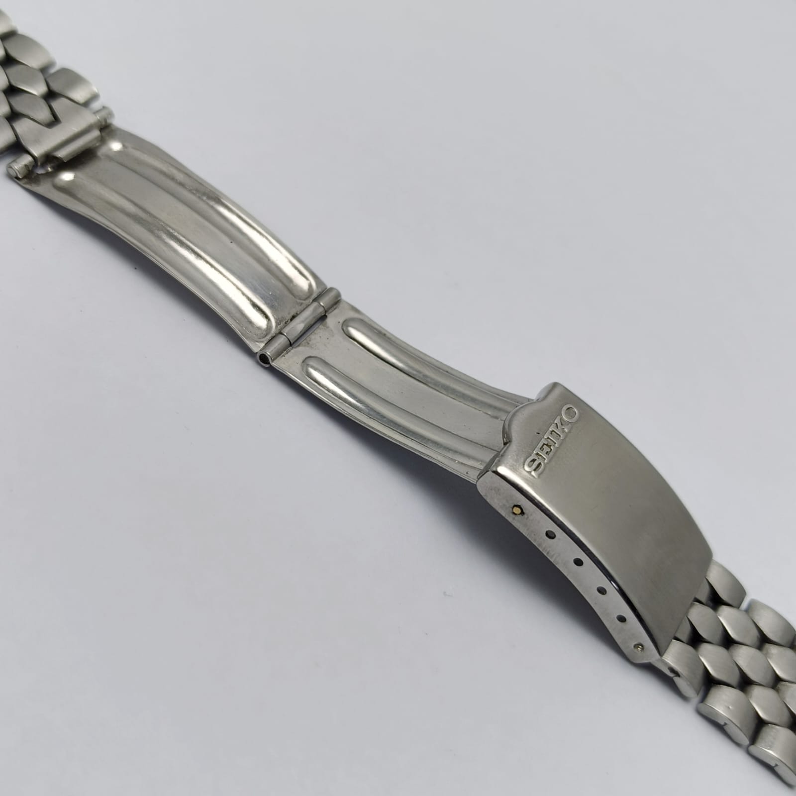 19 MM Seiko Bell-Matic 4006-6000 Coffin Links Vintage Men's Watch Bracelet - Image 5