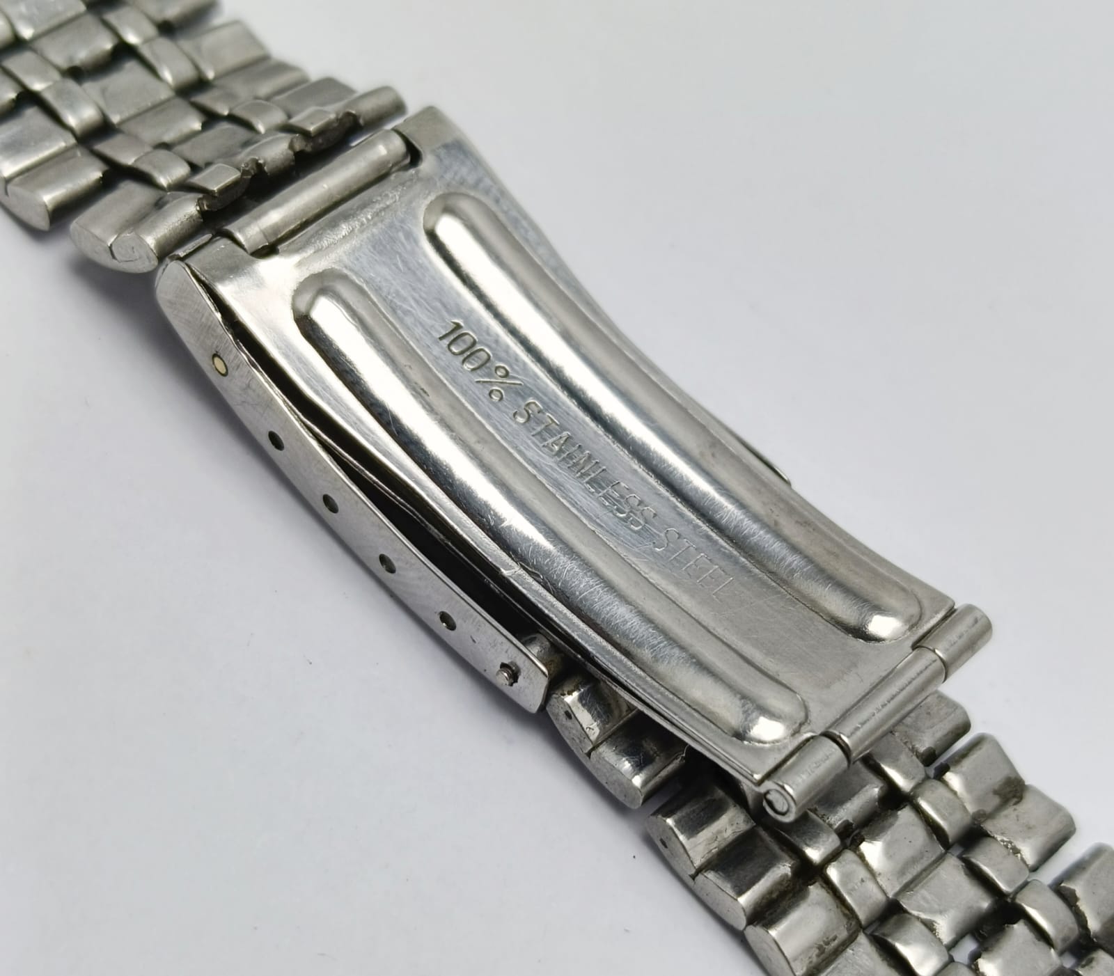19 MM Seiko Bell-Matic 4006-6000 Coffin Links Vintage Men's Watch Bracelet - Image 7