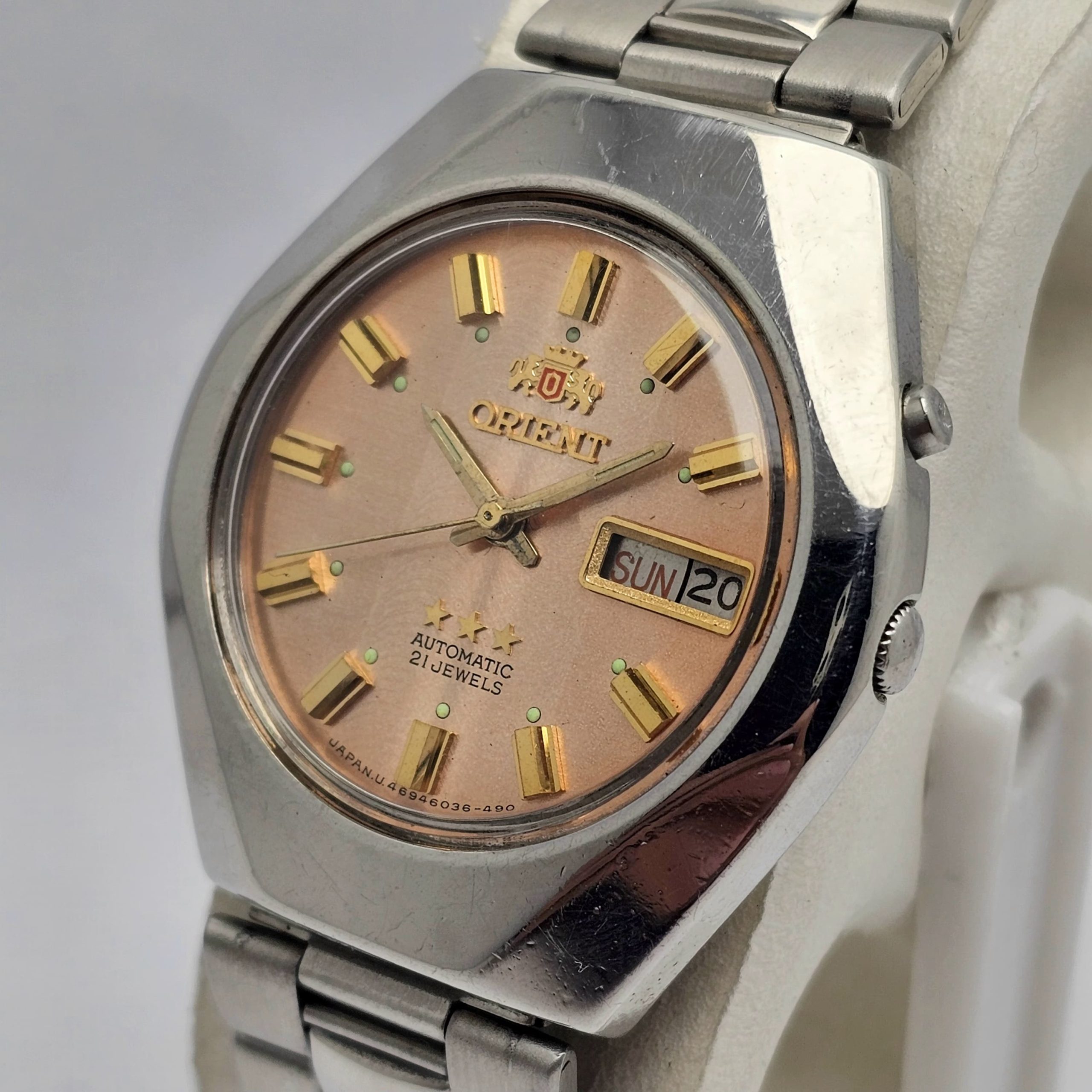 Orient Tristar 469C975BJ Automatic Day/Date Vintage Men's Watch - Image 2