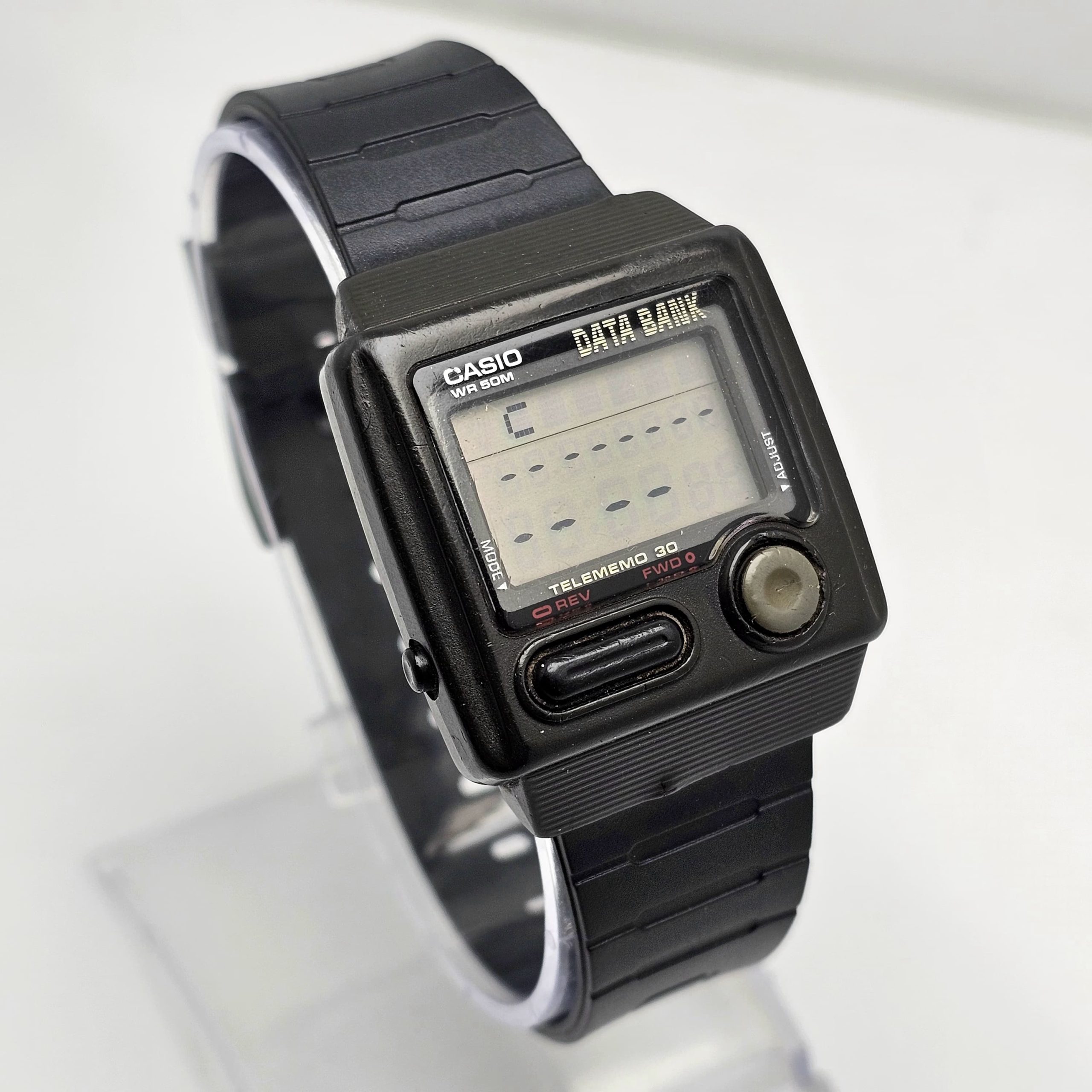 Casio Data Bank DB-33W Telememo 30 Alarm Chronograph 871 Vintage Men's Watch - Image 4