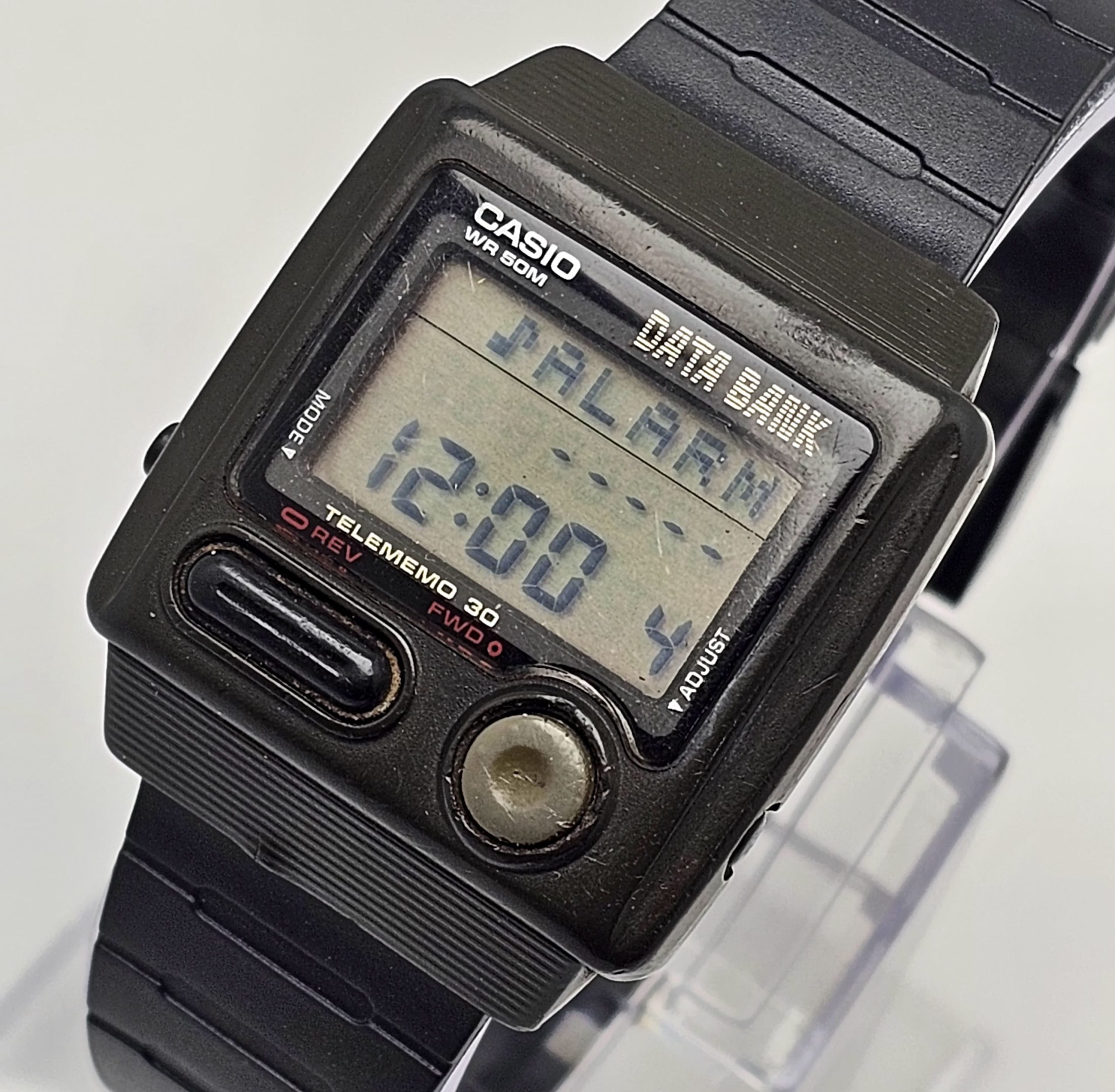 Casio Data Bank DB-33W Telememo 30 Alarm Chronograph 871 Vintage Men's Watch - Image 2