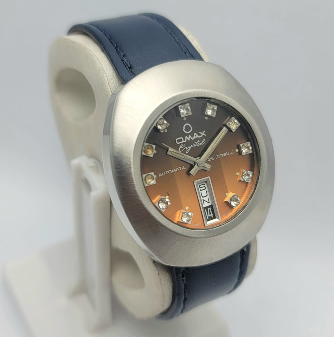 Omax Crystal 35204 Automatic Day/Date Vintage Men's Watch - Image 3