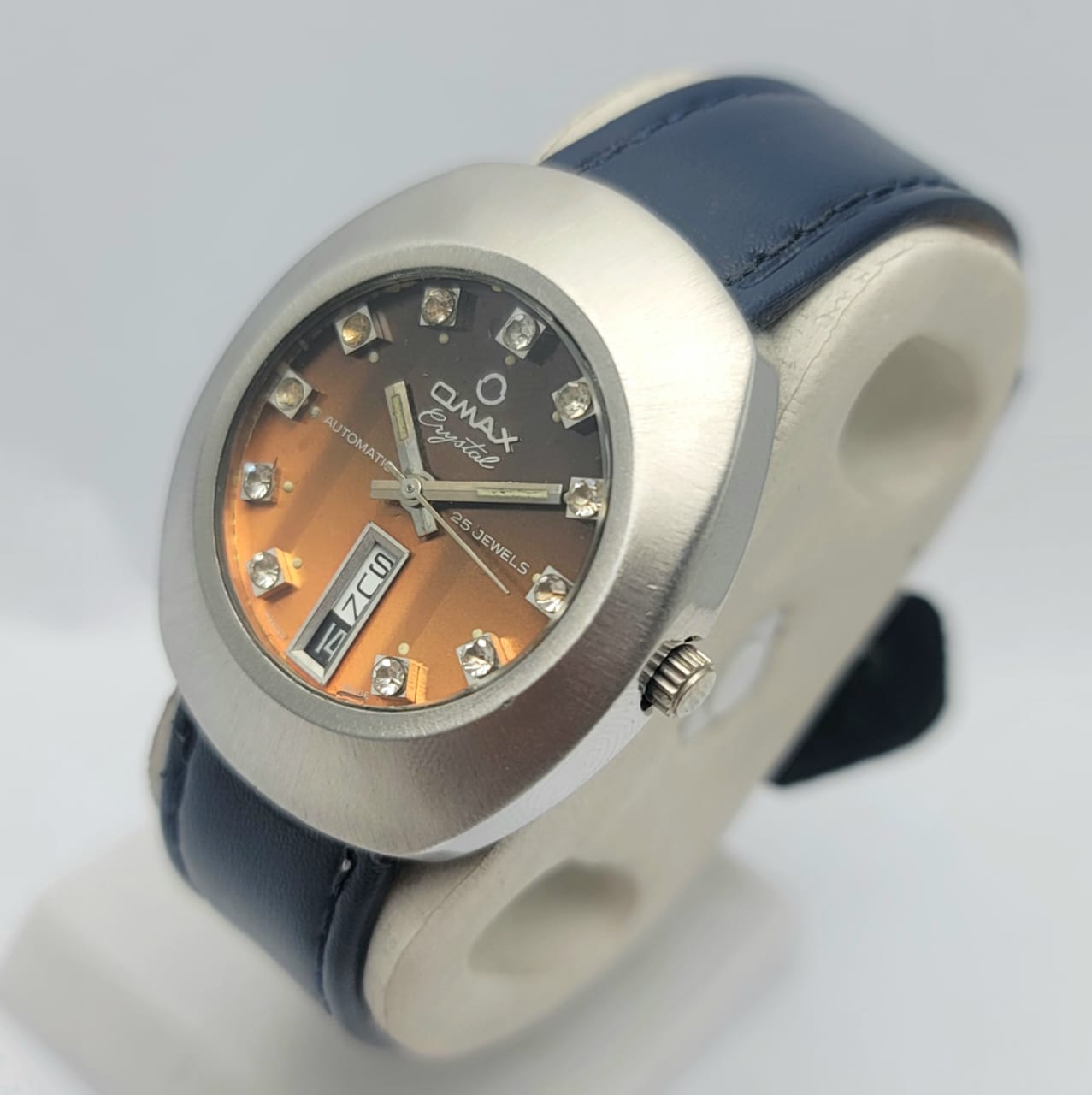 Omax Crystal 35204 Automatic Day/Date Vintage Men's Watch - Image 5