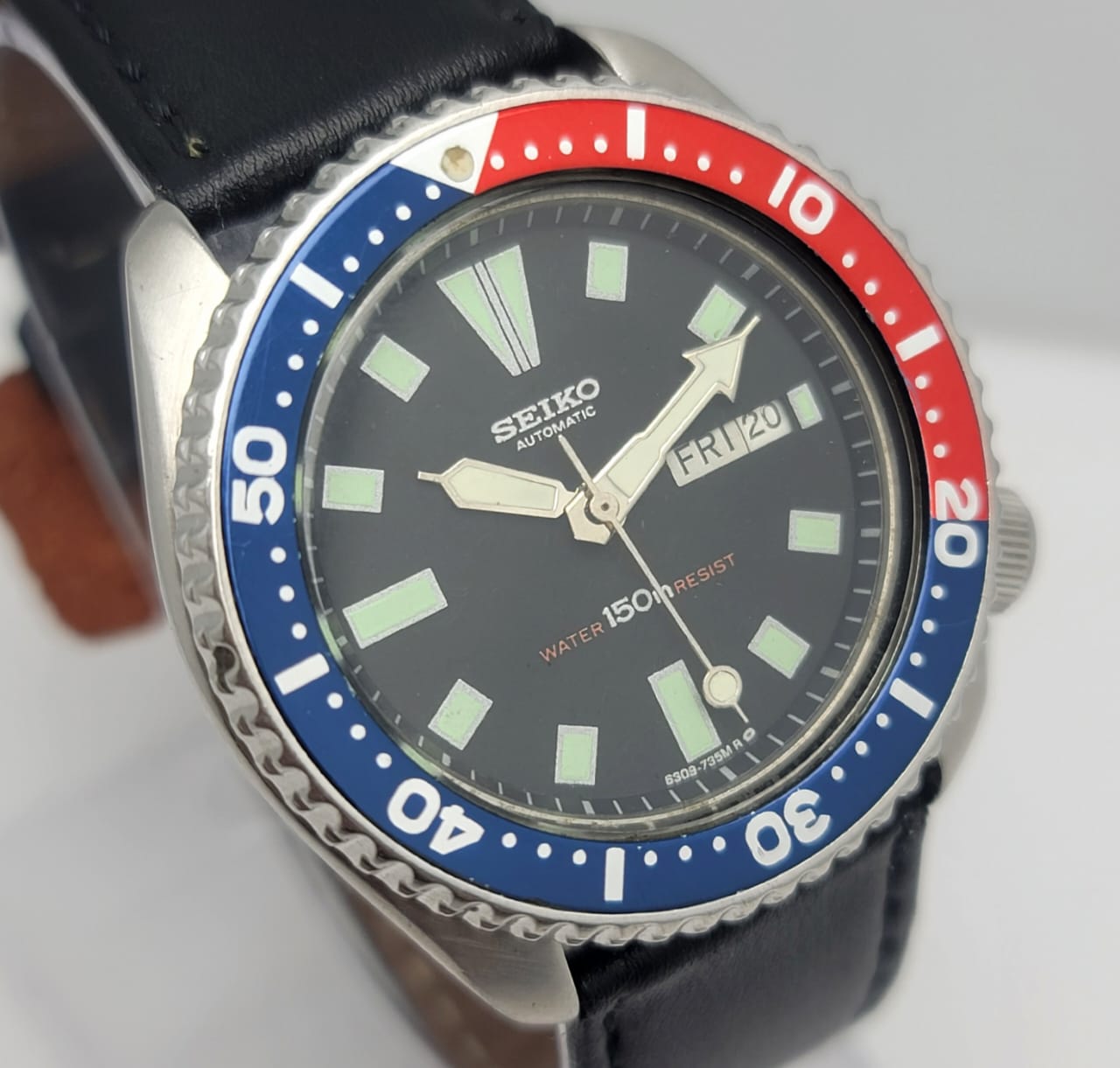 Seiko Pepsi Bezel 6309-729A Automatic Vintage Men's Diver Watch