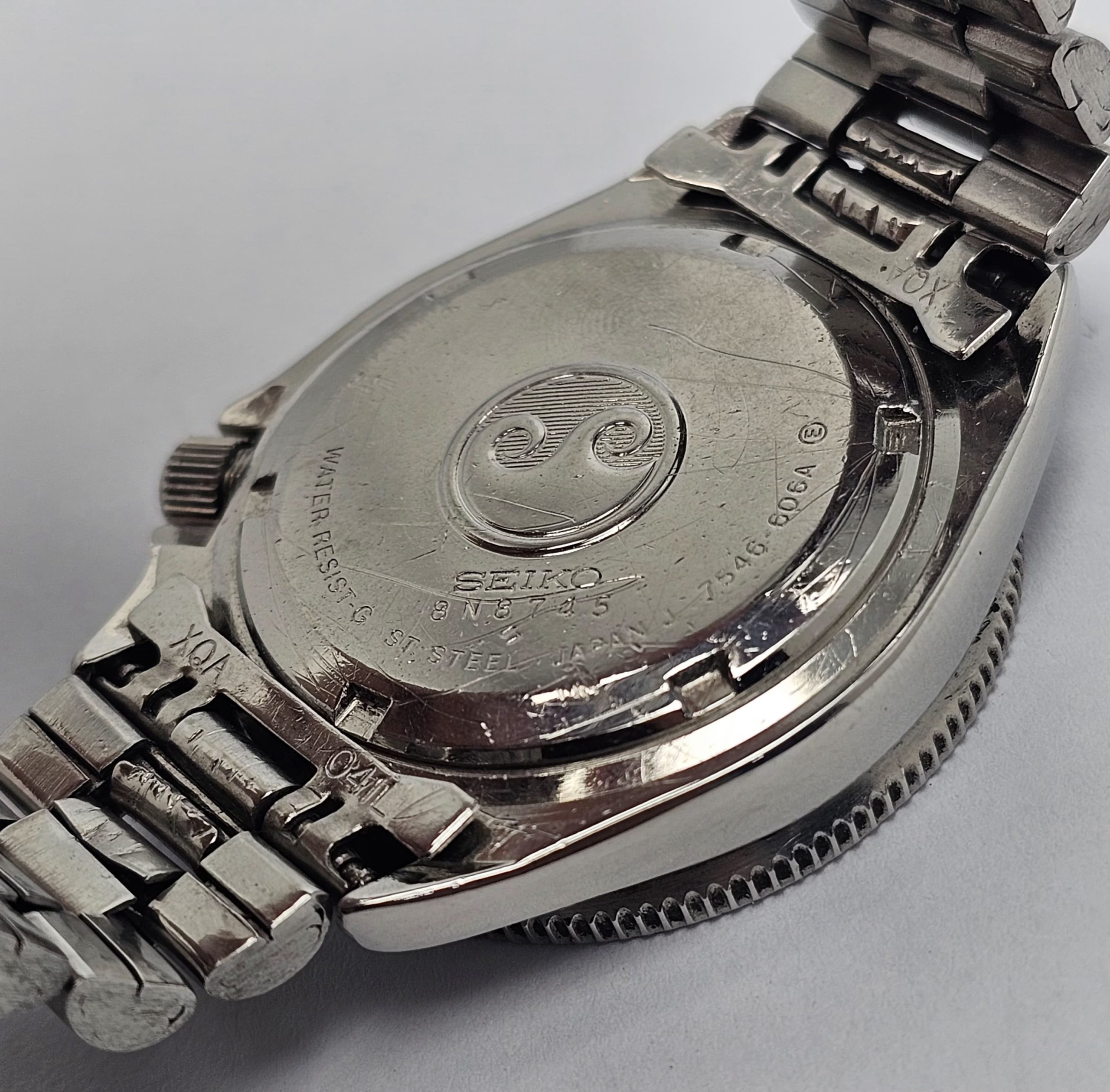 Seiko Silver Wave Z 7546-606A Pepsi Bezel Day/Date Quartz Vintage Men's Watch - Image 8
