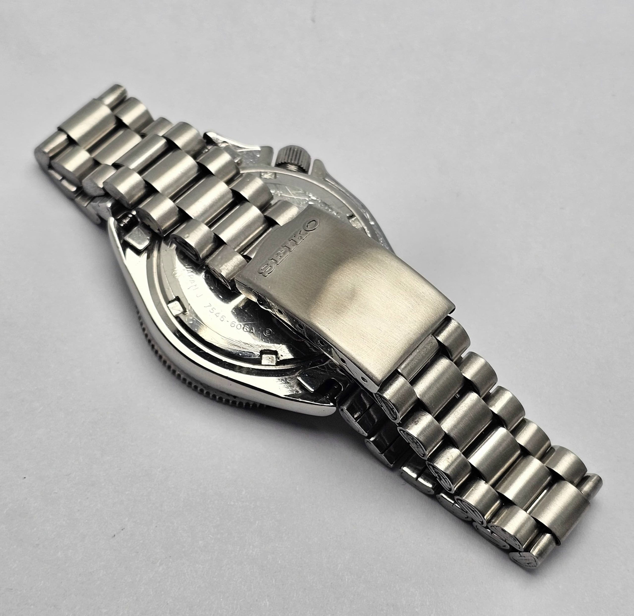 Seiko Silver Wave Z 7546-606A Pepsi Bezel Day/Date Quartz Vintage Men's Watch - Image 7